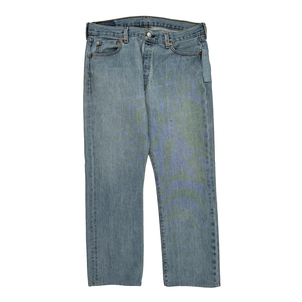 501 Levis Jeans - 35W 30L Light Wash Denim Refurbished - Thrifted (note: this is a term often used to describe second- refurbished available on Cerqular