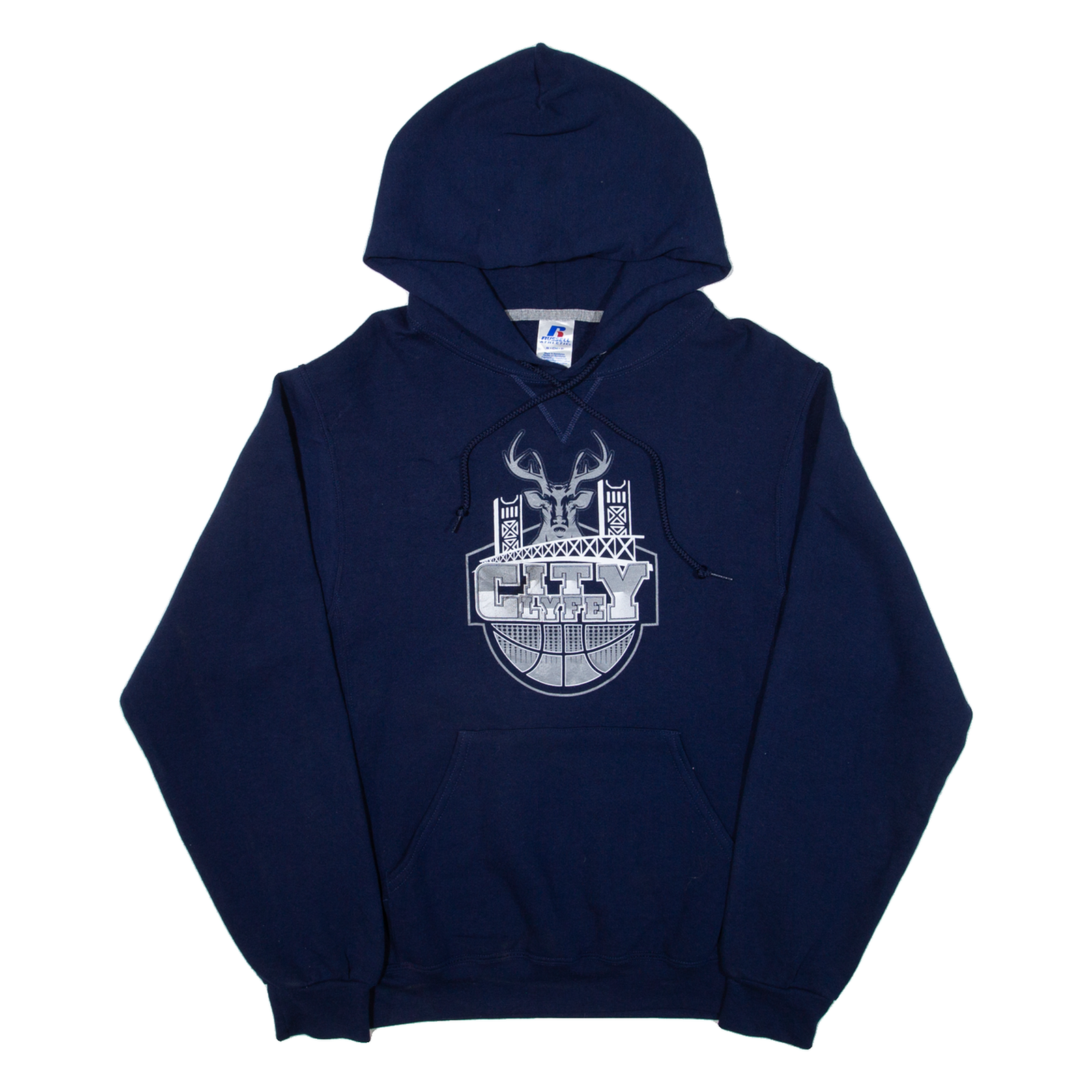 RUSSELL ATHLETIC City Cyfe Mens Blue Hoodie USA S Refurbished - N/A refurbished available on Cerqular