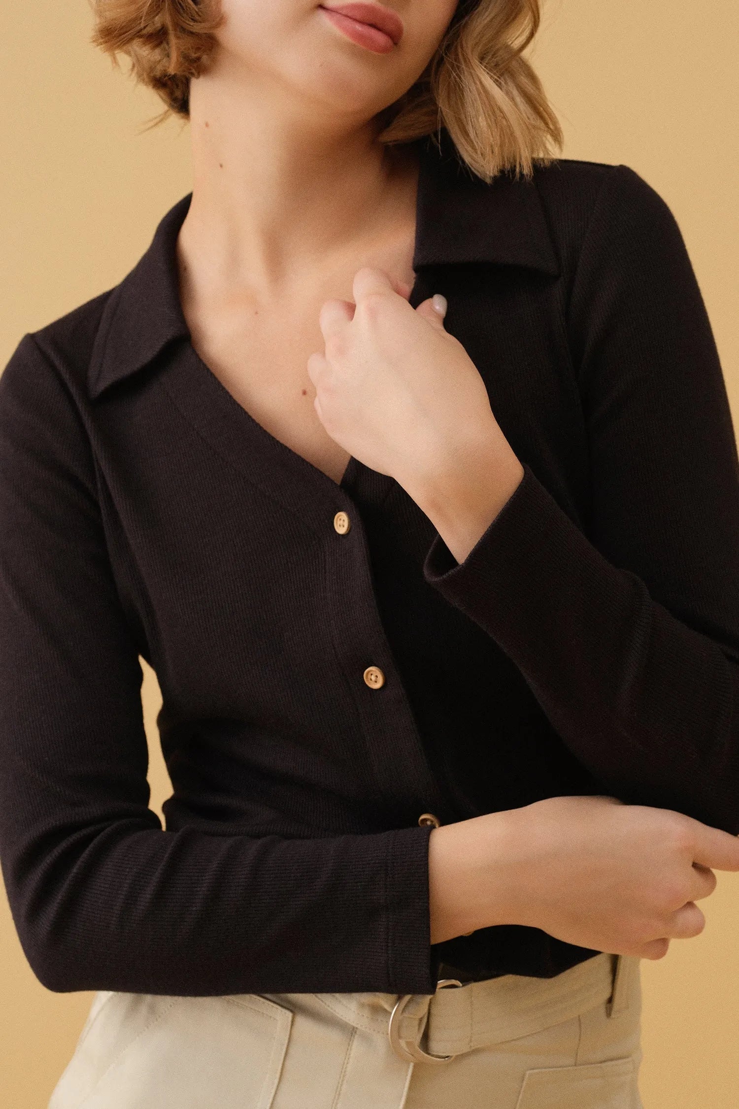 Buy Polo Ribbed Cardigan - Black | Size: M Refurbished - $88.40 Polo Ribbed Cardigan - Black | Size: M Refurbished - N/A refurbished available on Cerqular