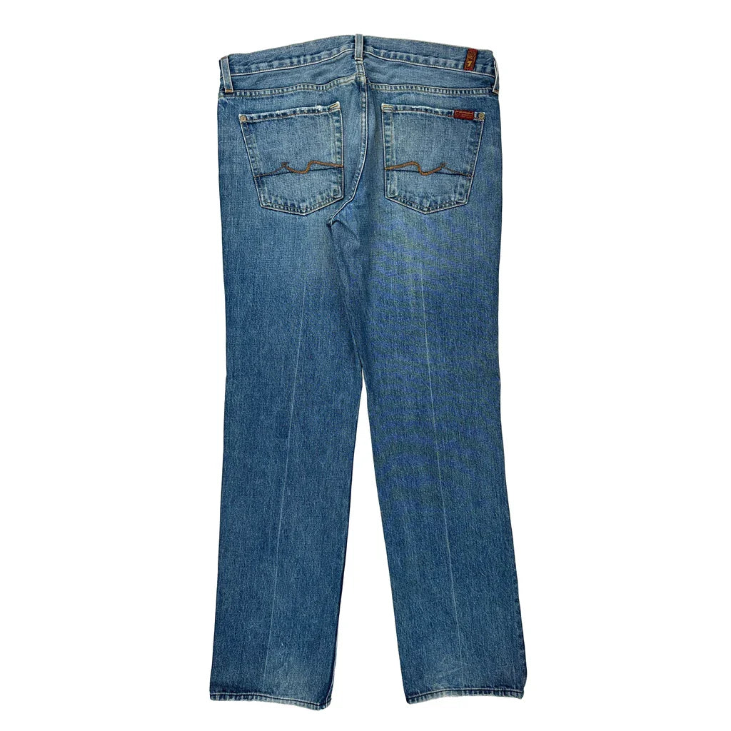 Unbranded Jeans - 35W 33L Blue Cotton Refurbished - Thrifted (note: this is a term often used to describe second- refurbished available on Cerqular