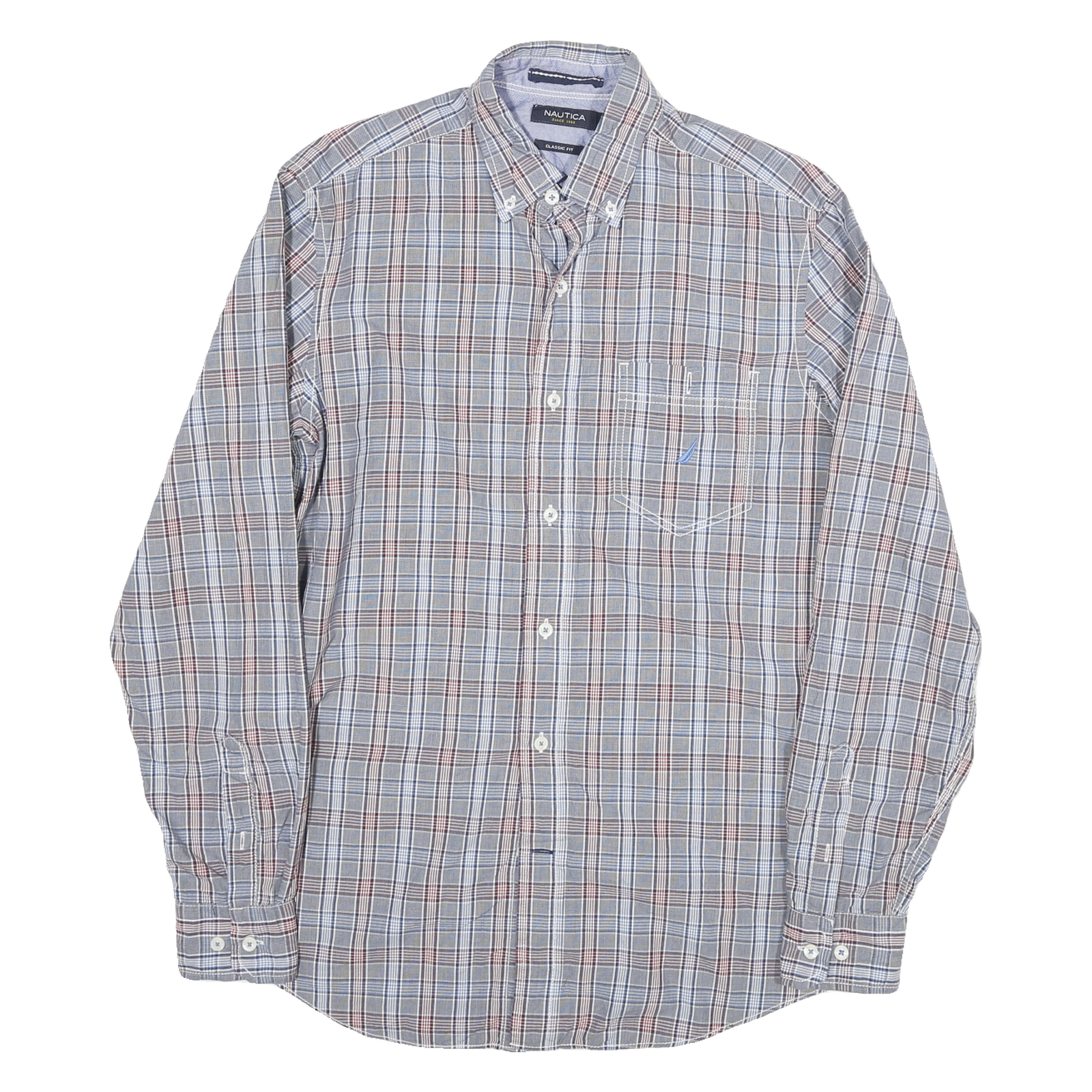 Buy NAUTICA Mens Blue & Brown Check Shirt S Classic Fit Casual Cotton Blend Refurbished - $25.99 NAUTICA Mens Blue & Brown Check Shirt S Classic Fit Casual Cotton Blend Refurbished - N/A refurbished available on Cerqular