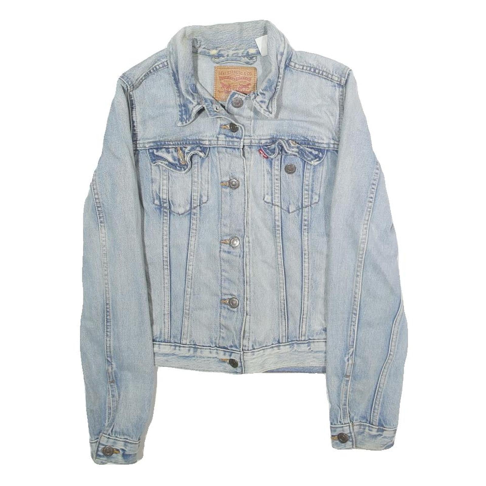LEVI'S Womens Blue Denim Jacket S Cotton Button Front Classic Fit Refurbished - N/A refurbished available on Cerqular