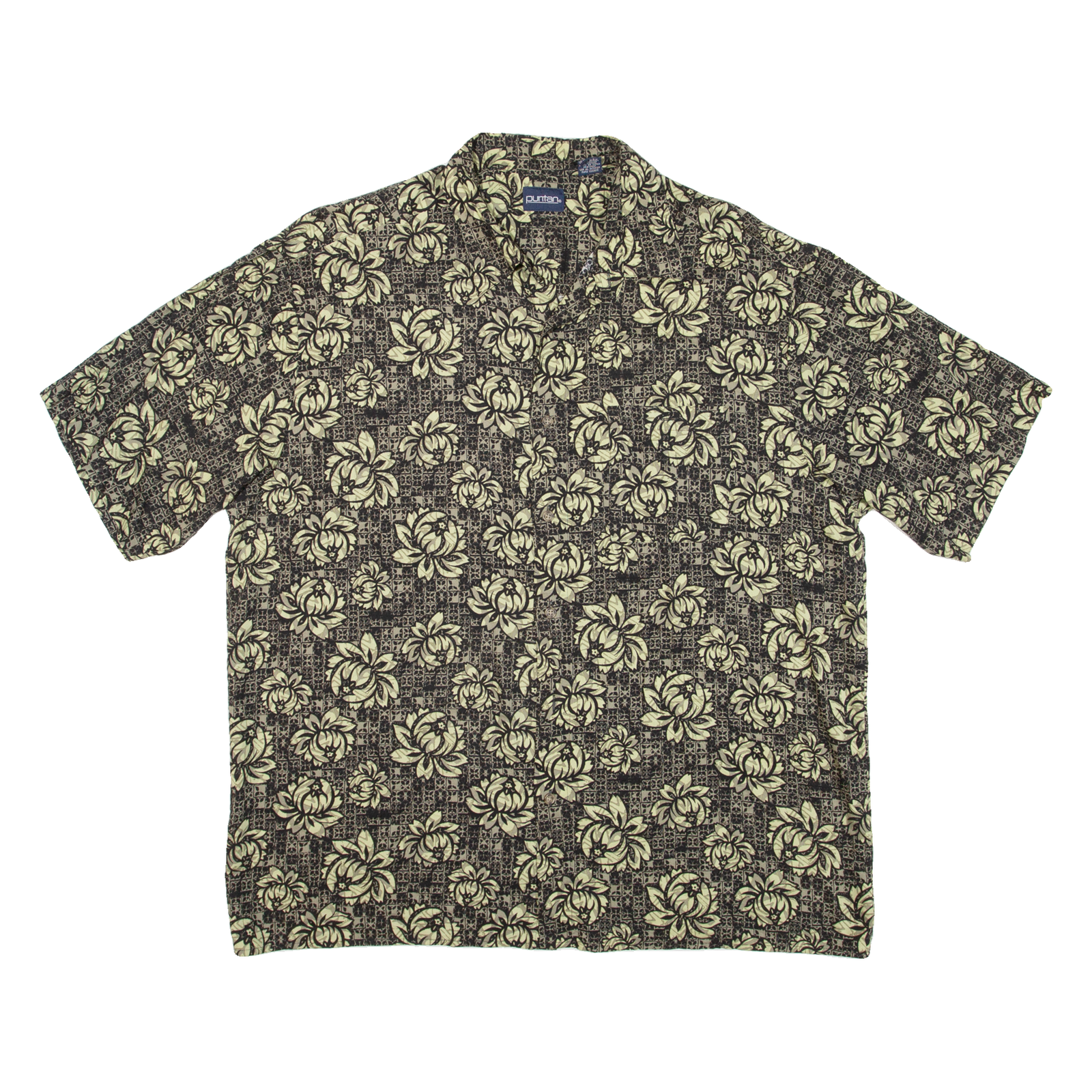 Buy PURITAN Mens Hawaiian Shirt Black Floral XL Refurbished - $18.19 PURITAN Mens Hawaiian Shirt Black Floral XL Refurbished - N/A refurbished available on Cerqular