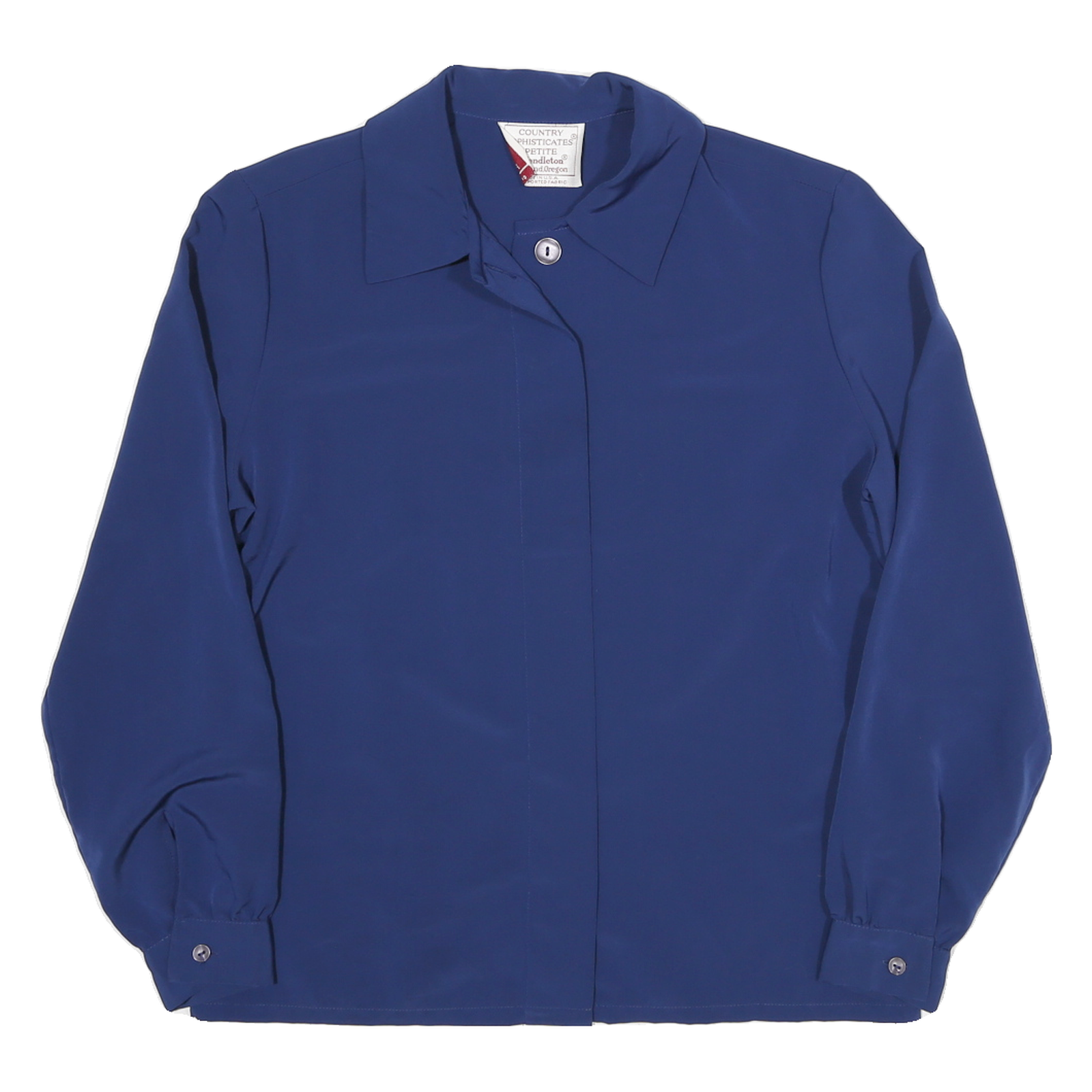 COUNTRY SOPHISTICATES Womens Blue Shirt S Polyester Blend Classic Formal Refurbished - N/A refurbished available on Cerqular