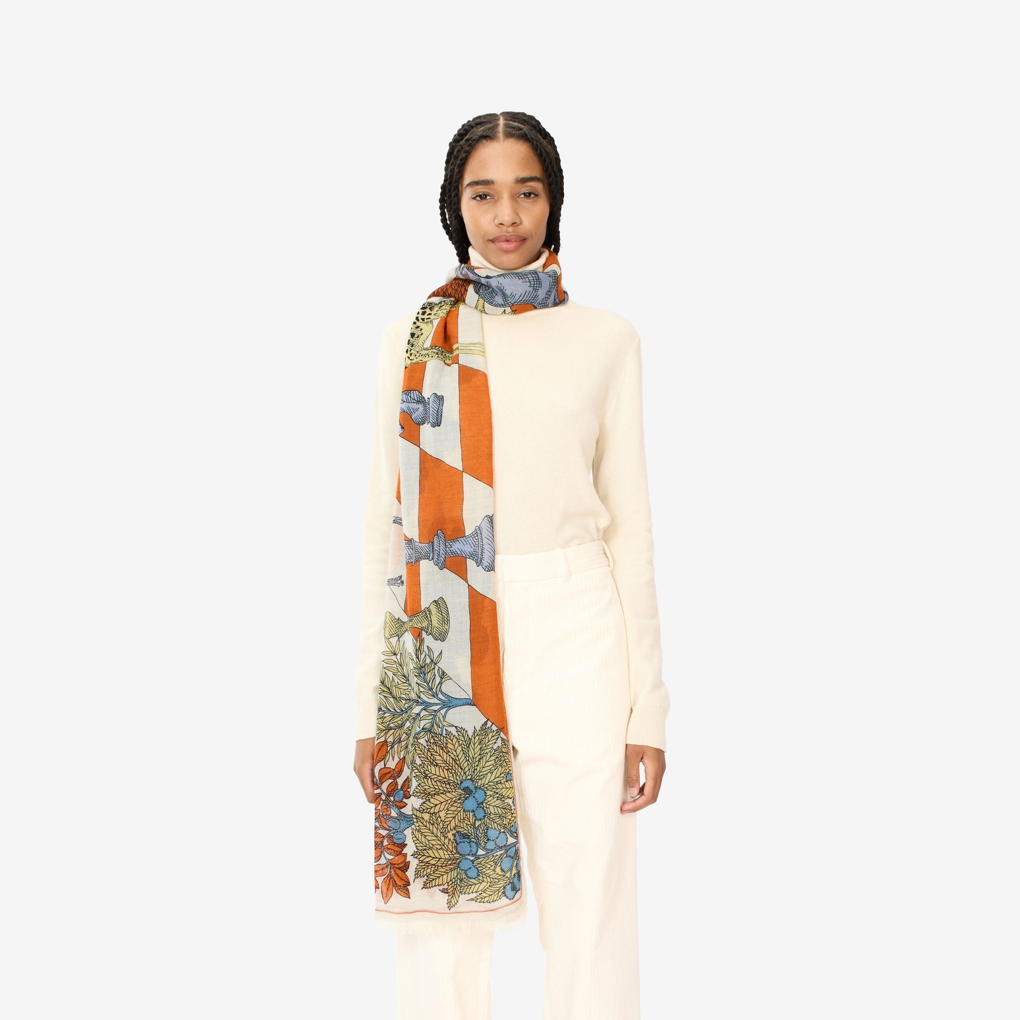 Scarf Et20mag02 Natural | Color: NATURAL | Size: U Refurbished - Rue Madame is a known brand, and the standardized name is " refurbished available on Cerqular