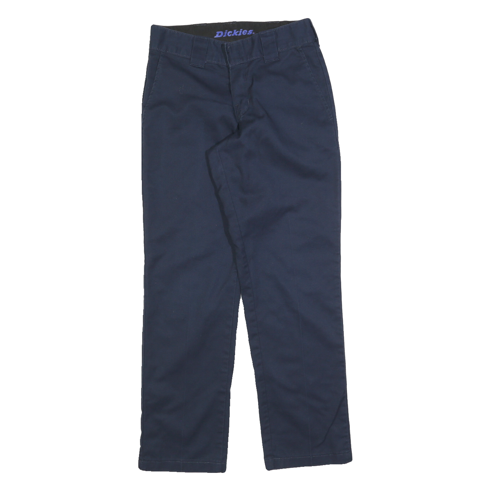DICKIES Womens Cotton Blend Navy Regular Straight Trousers W26 L28 Workwear Zip Refurbished - N/A refurbished available on Cerqular