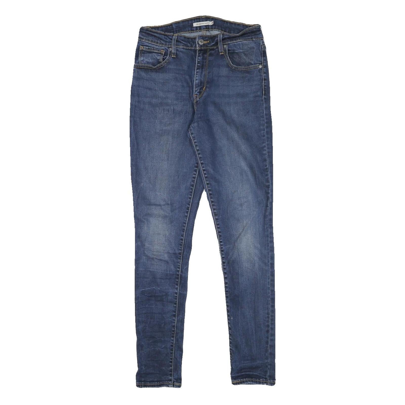 LEVI'S Womens Slim Blue Denim Jeans Slim Skinny Denim Woven W27 L30 Refurbished - N/A refurbished available on Cerqular