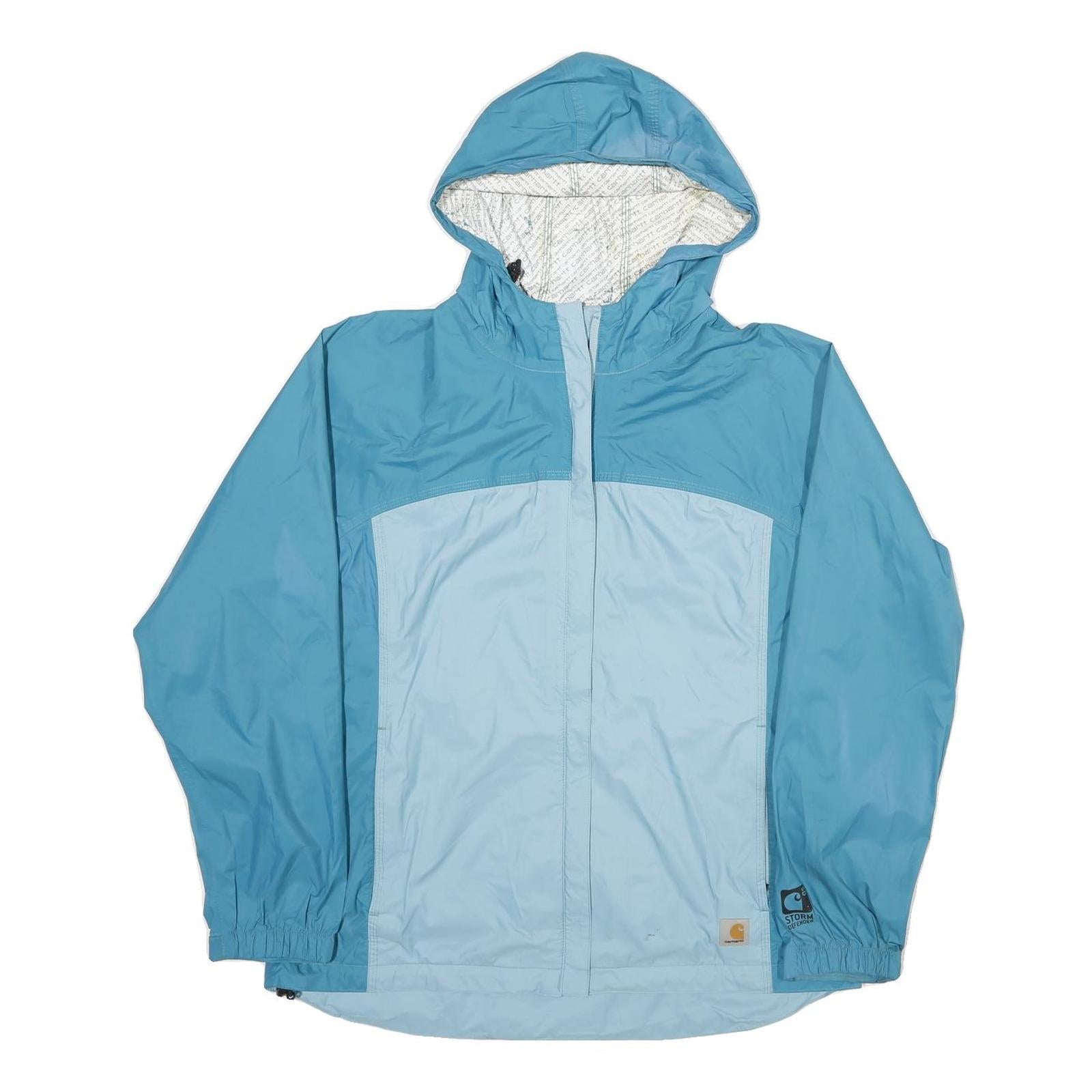 CARHARTT Womens Blue & Light Blue Lightweight Zip Jacket M Polyester Storm Refurbished - N/A refurbished available on Cerqular