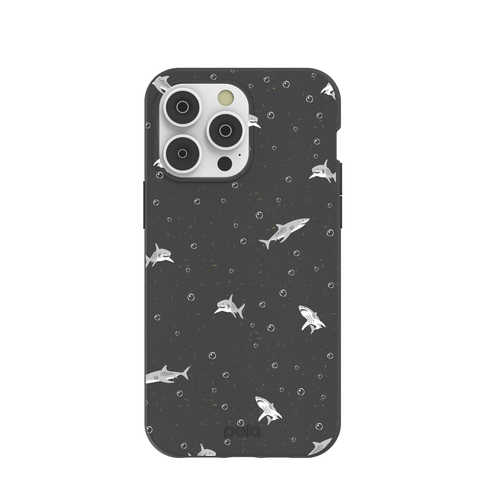 Black Lil Sharks iPhone 14 Pro Max Case Refurbished - Pela Case refurbished available on Cerqular