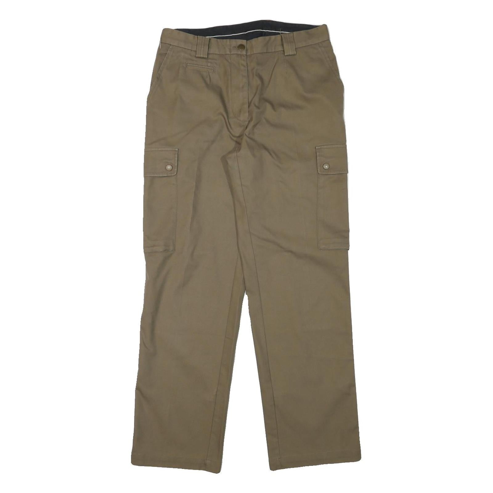 LION APPAREL Womens Cotton Blend Beige Relaxed Straight Trousers W31 L30 Cargo Refurbished - N/A refurbished available on Cerqular