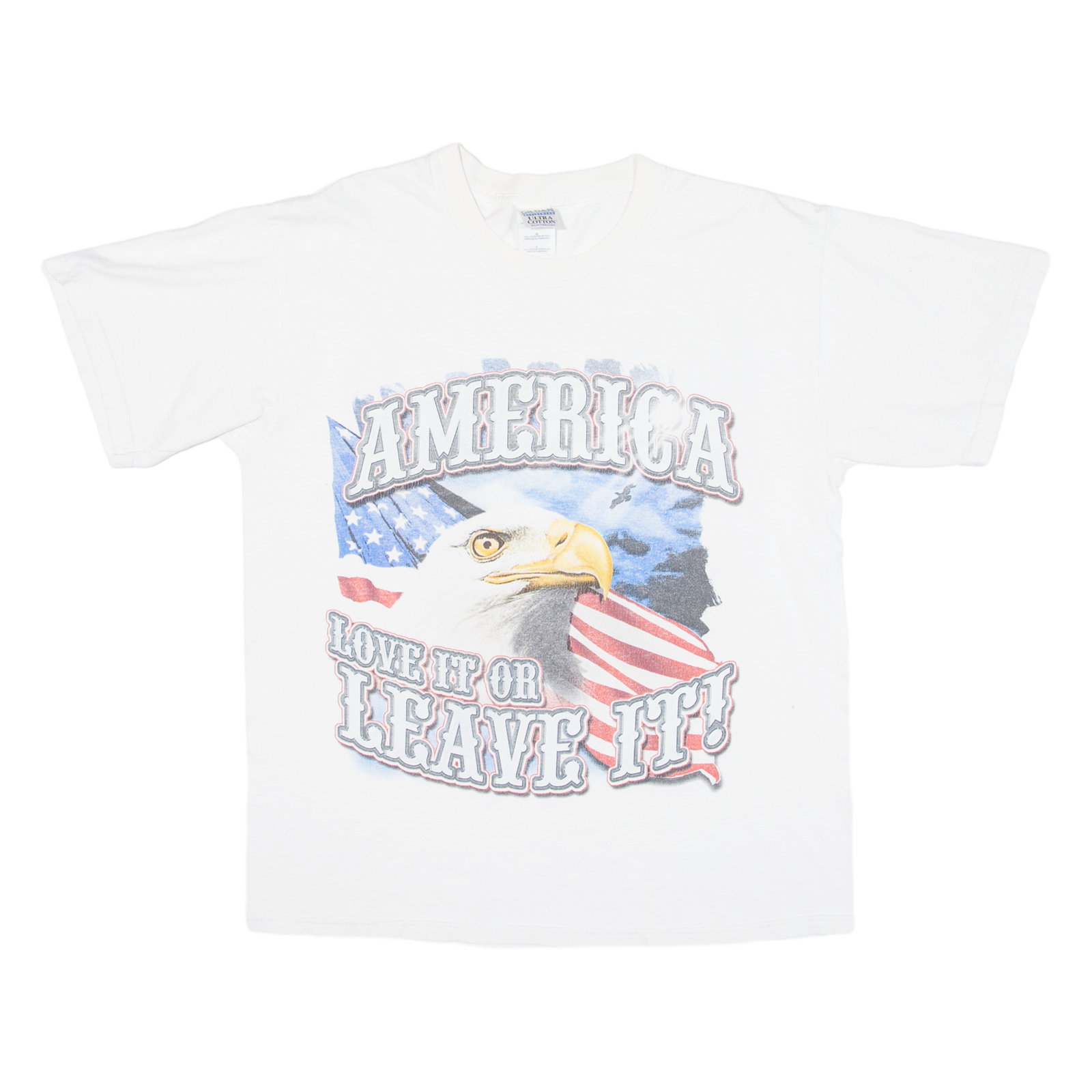 Buy GILDAN America Love It Or Leave It Mens T-Shirt White USA L Refurbished - $12.99 GILDAN America Love It Or Leave It Mens T-Shirt White USA L Refurbished - N/A refurbished available on Cerqular