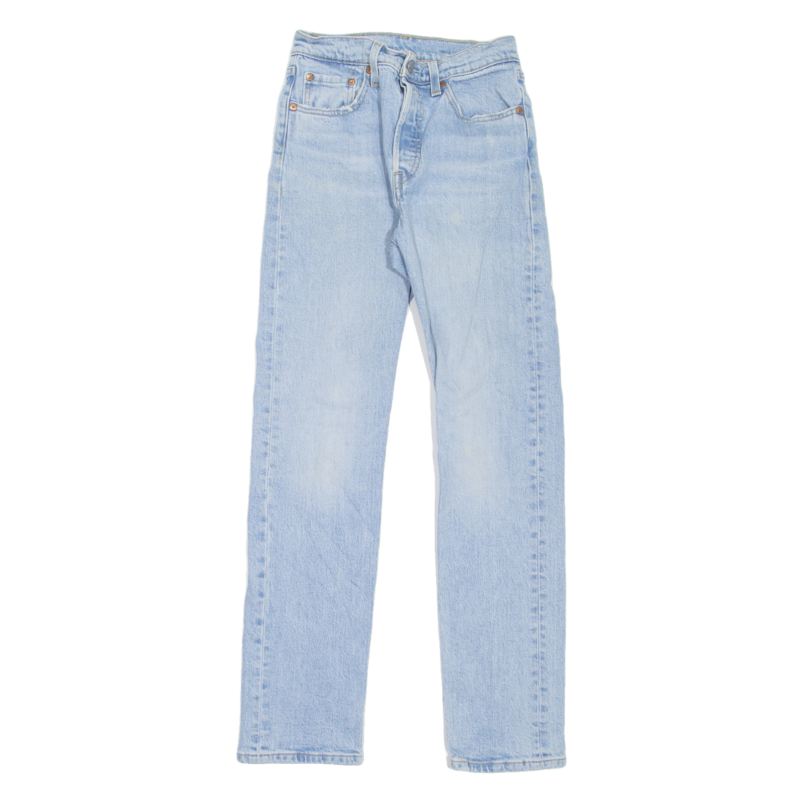 LEVI'S 501 Jeans Mens Blue Regular Straight Stone Wash W24 L30 Refurbished - N/A refurbished available on Cerqular