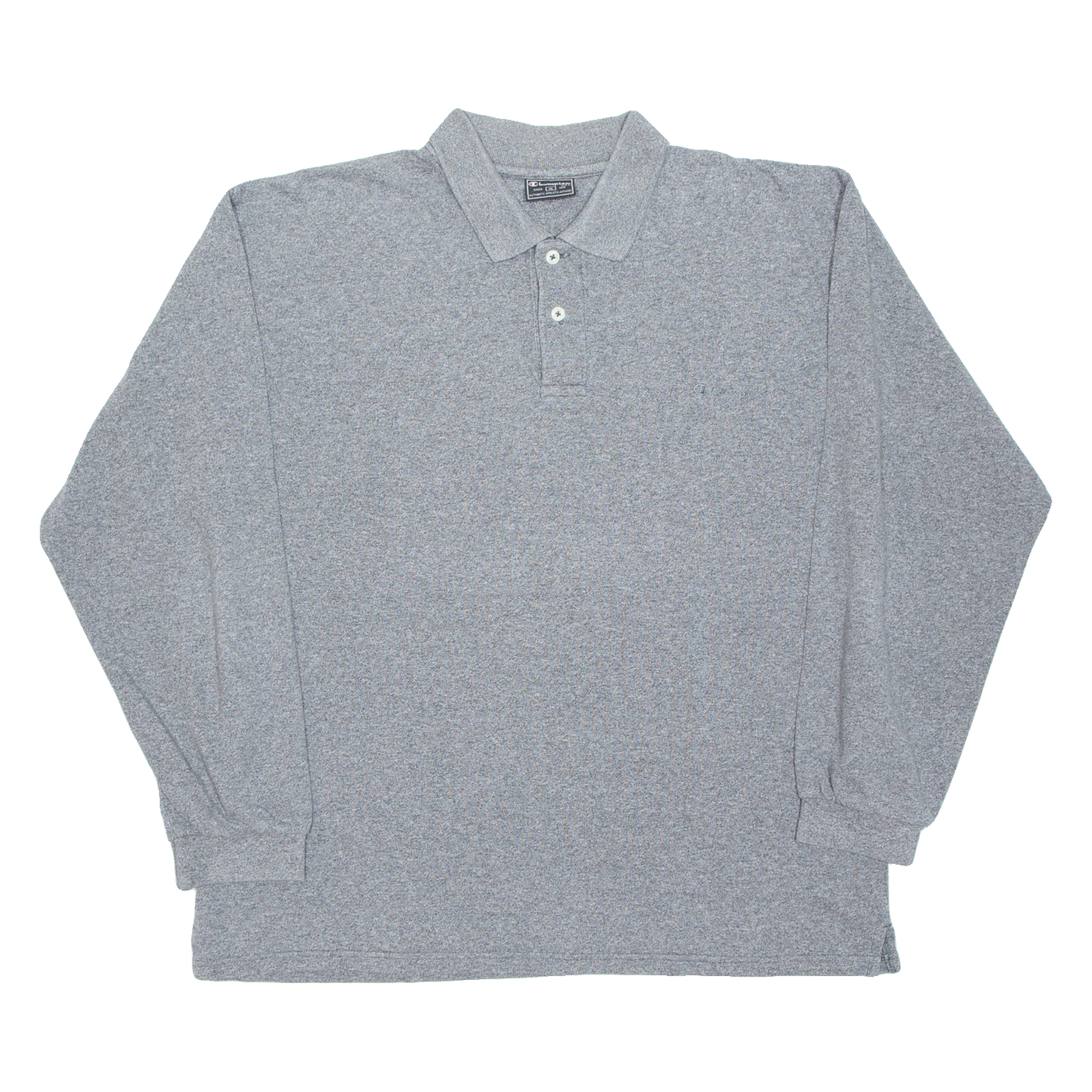 CHAMPION Mens Polo Shirt Grey Long Sleeve XL Refurbished - N/A refurbished available on Cerqular