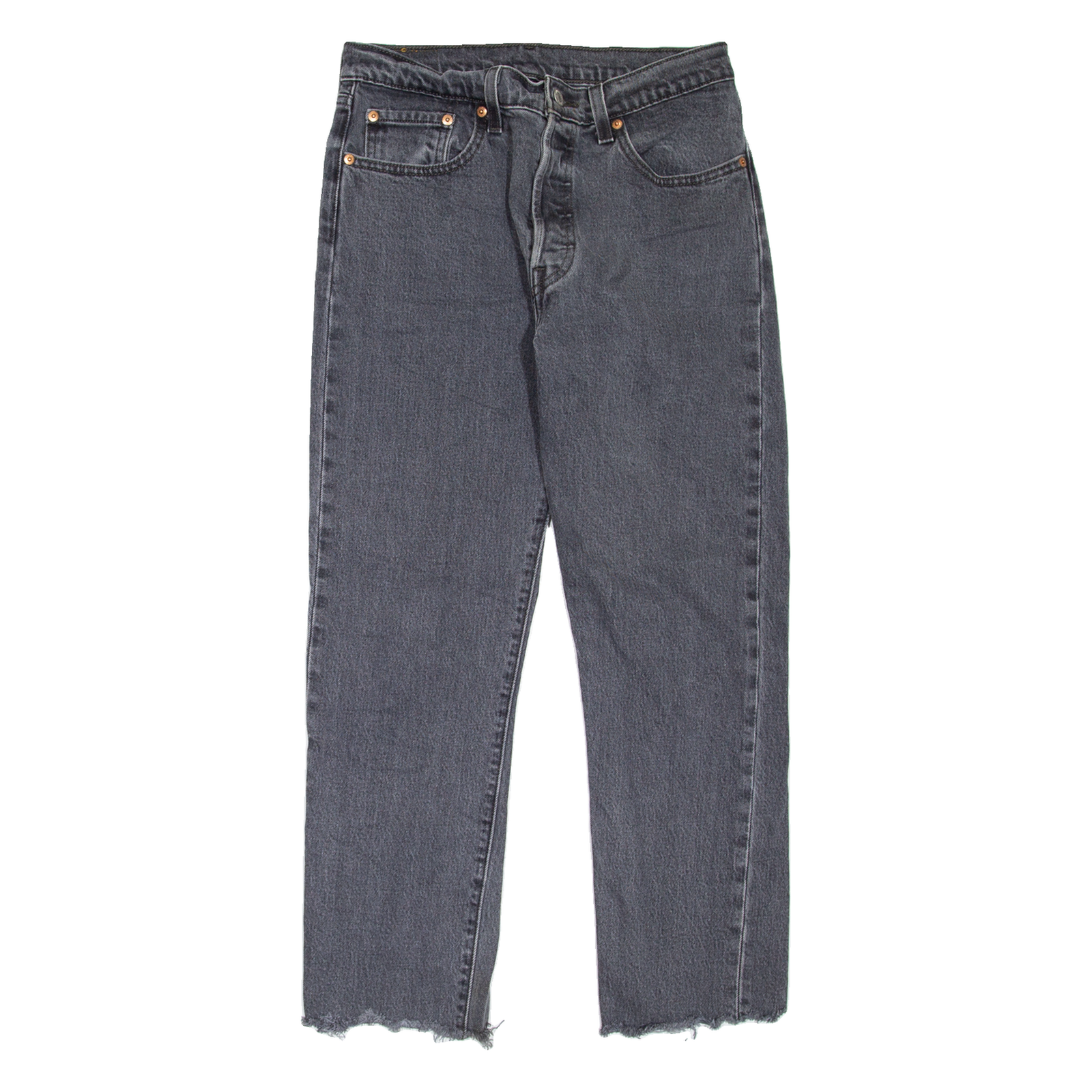 LEVI'S 501 Jeans Womens Grey Regular Straight W28 L26 Refurbished - N/A refurbished available on Cerqular