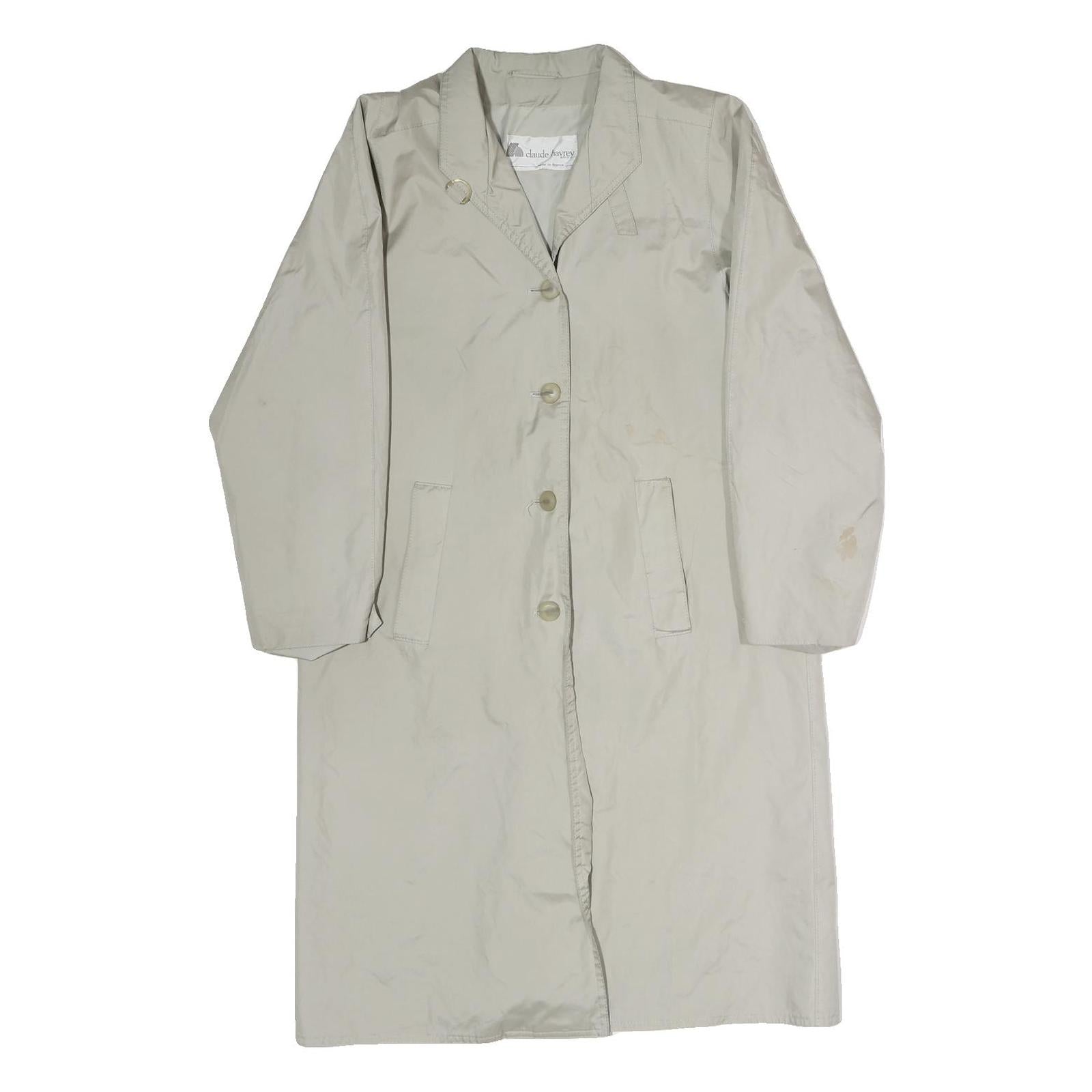 CLAUDE HAVREY Mens Beige Cotton Classic Button Jacket M Plain Casual Outerwear Refurbished - N/A refurbished available on Cerqular