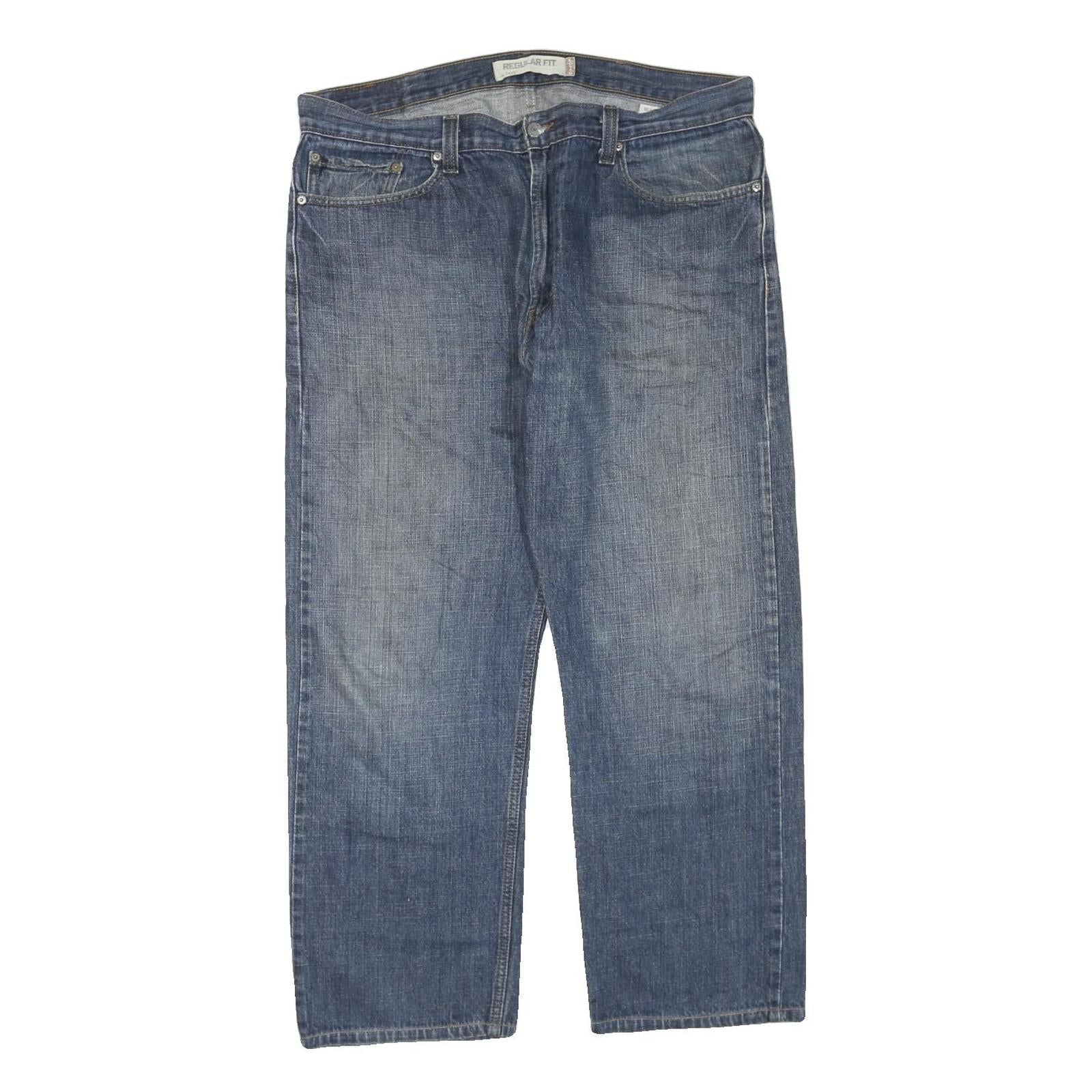 LEVI'S 505 Mens Jeans Blue Regular Straight Denim Medium W38 L30 Classic Fit Zip Refurbished - N/A refurbished available on Cerqular