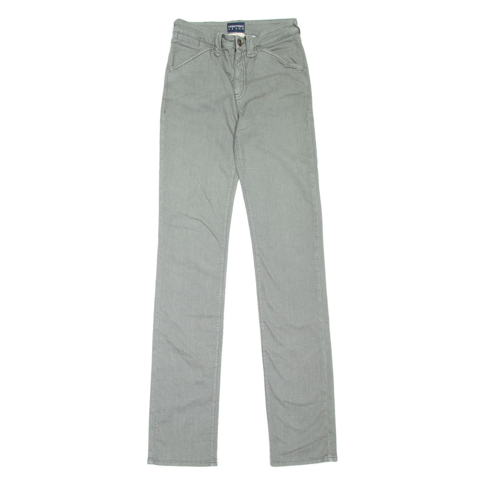 EMPORIO ARMANI Womens Jeans Grey Slim Straight W27 L35 Refurbished - N/A refurbished available on Cerqular