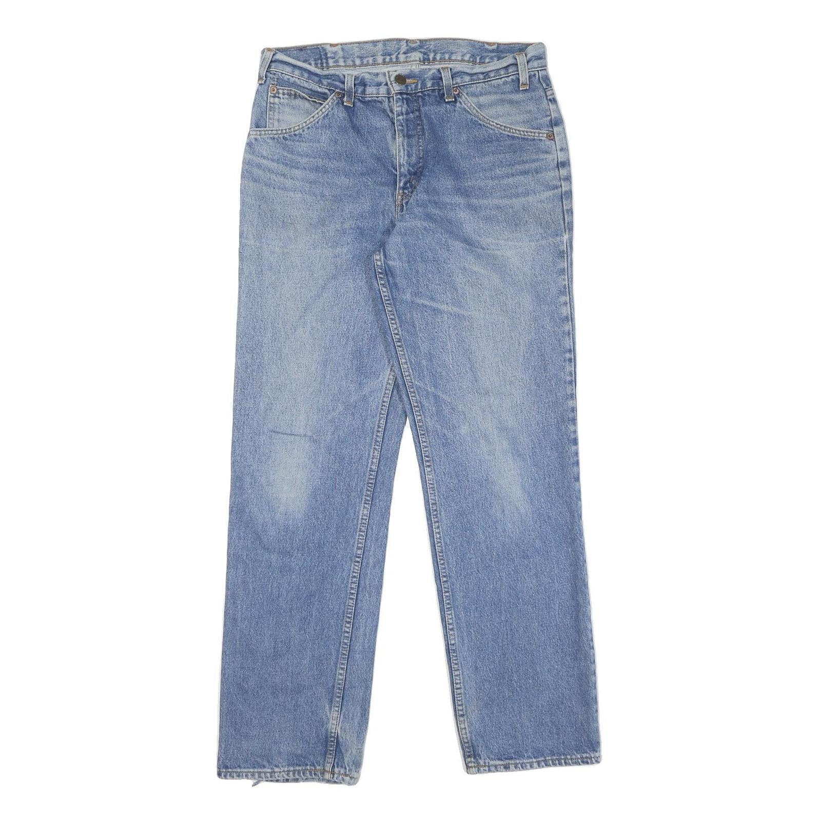 LEVI'S Mens Jeans Blue Regular Straight Denim Light W32 L32 Classic Fit Zip Refurbished - N/A refurbished available on Cerqular