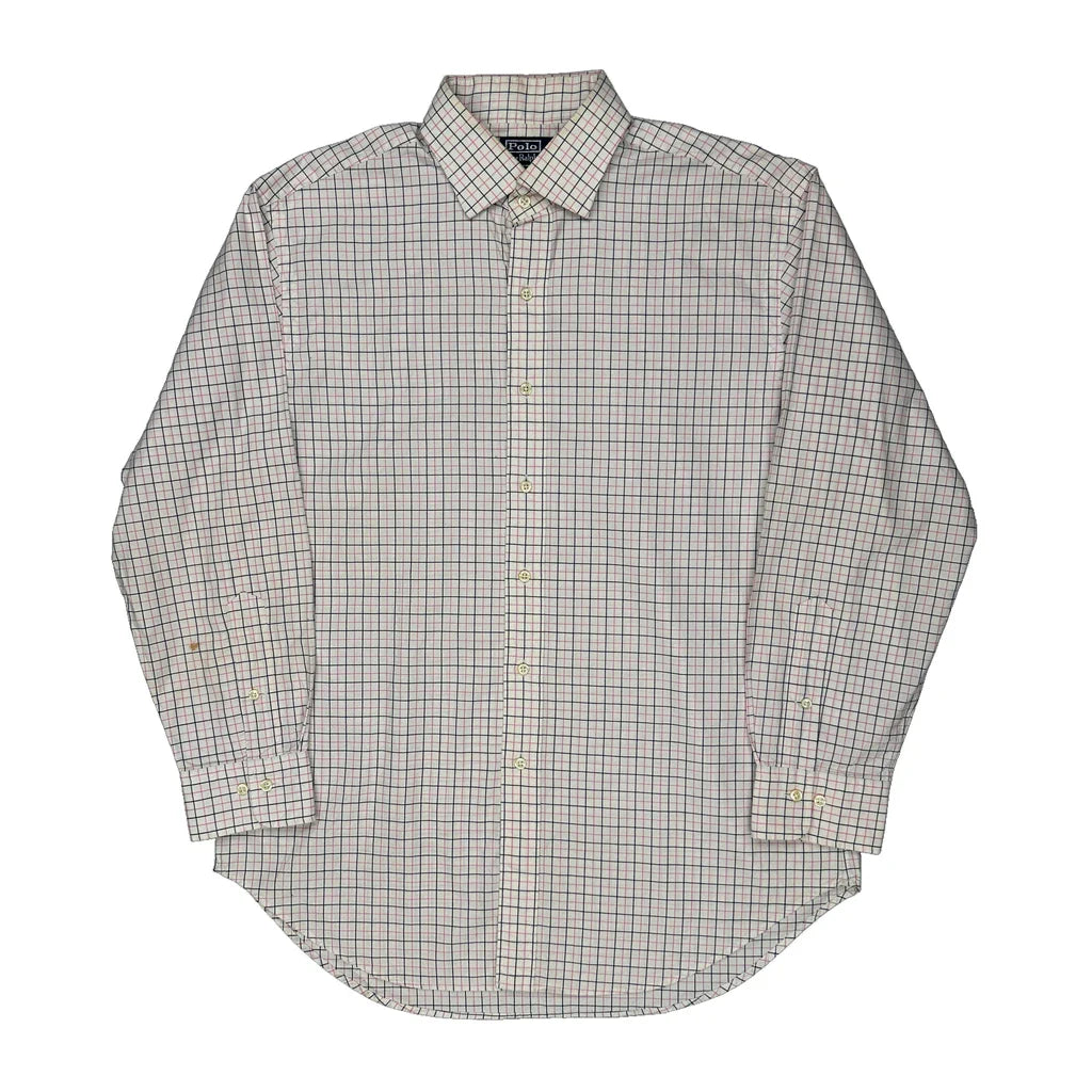 Polo By Ralph Lauren Checked Shirt - Large Pink Cotton Refurbished - Thrifted (note: this is a term often used to describe second- refurbished available on Cerqular