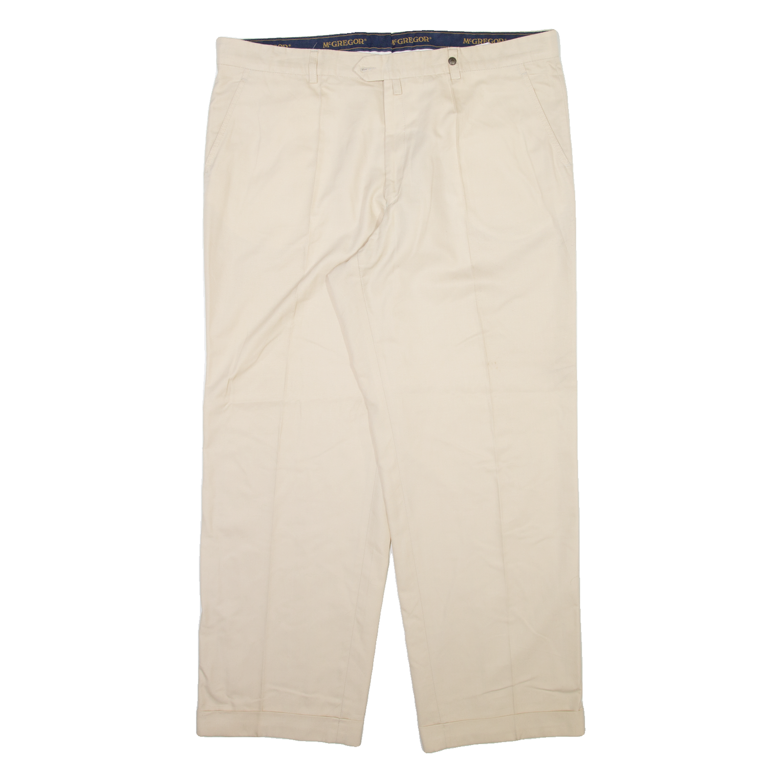 MCGREGOR Mens Trousers Cream Relaxed Straight W40 L29 Refurbished - N/A refurbished available on Cerqular
