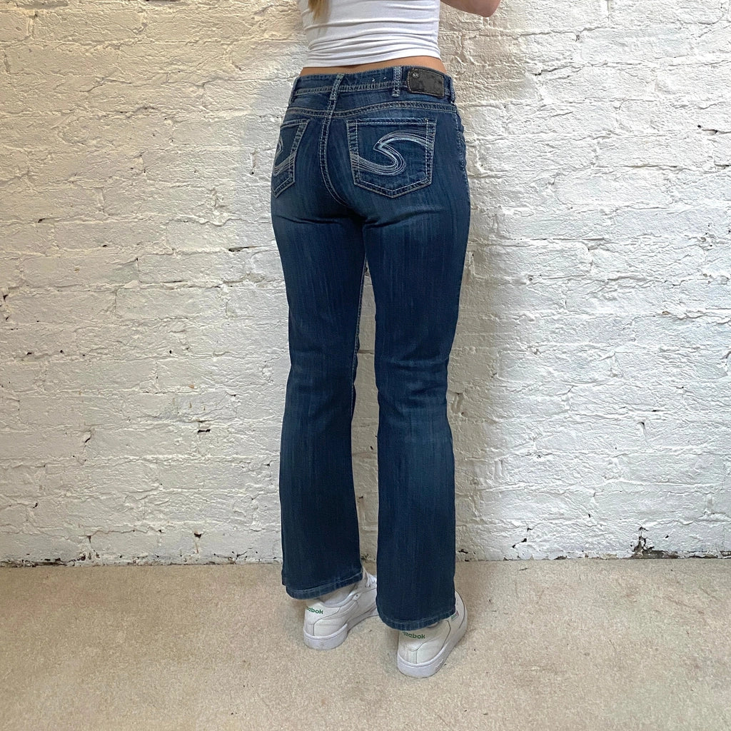 Silver Jeans - 32W UK 10 Blue Cotton Refurbished - Thrifted (note: this is a term often used to describe second- refurbished available on Cerqular