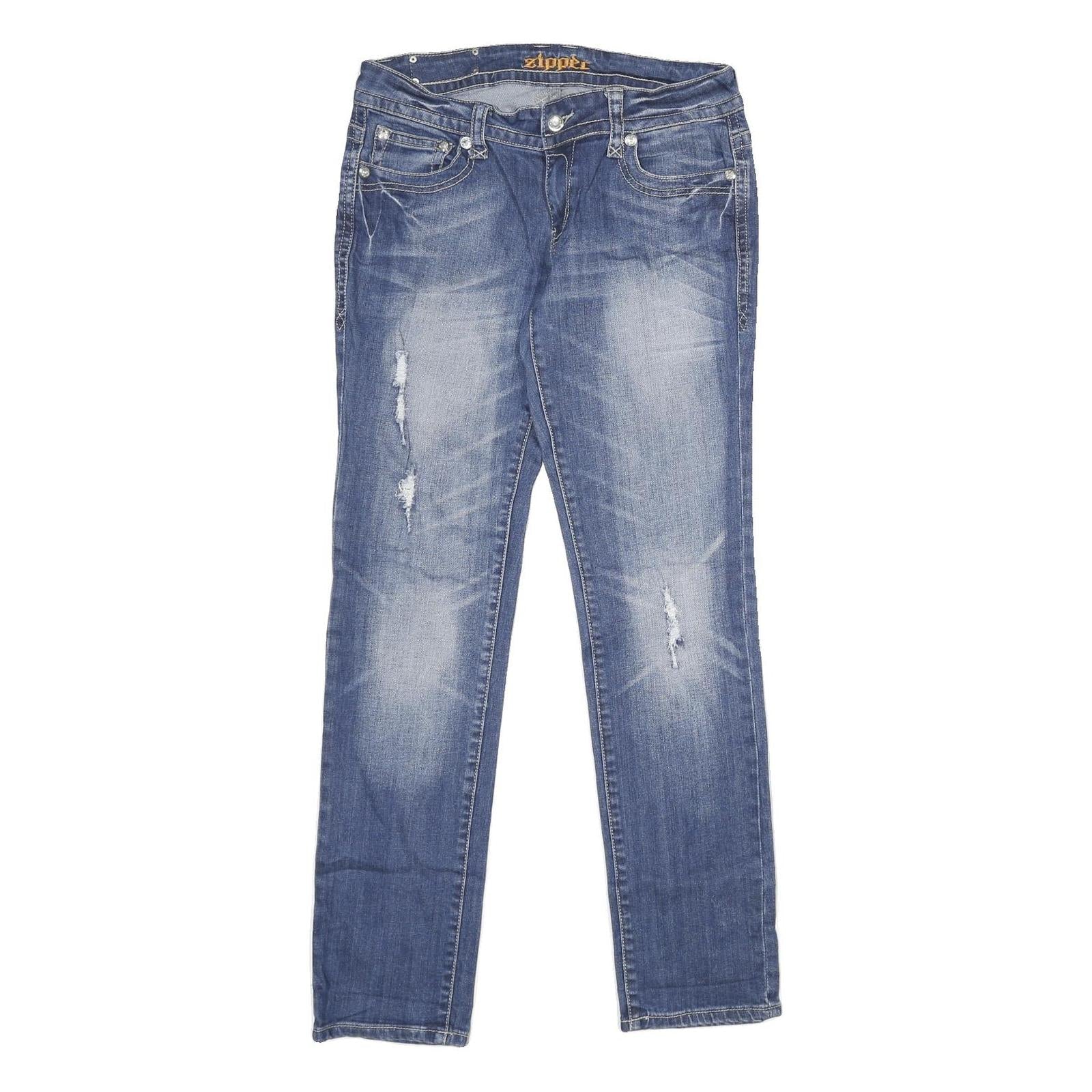 Buy ZIPPER Womens Relaxed Blue Denim Light W32 L32 Distressed Zip Jeans Refurbished - $23.39 ZIPPER Womens Relaxed Blue Denim Light W32 L32 Distressed Zip Jeans Refurbished - N/A refurbished available on Cerqular