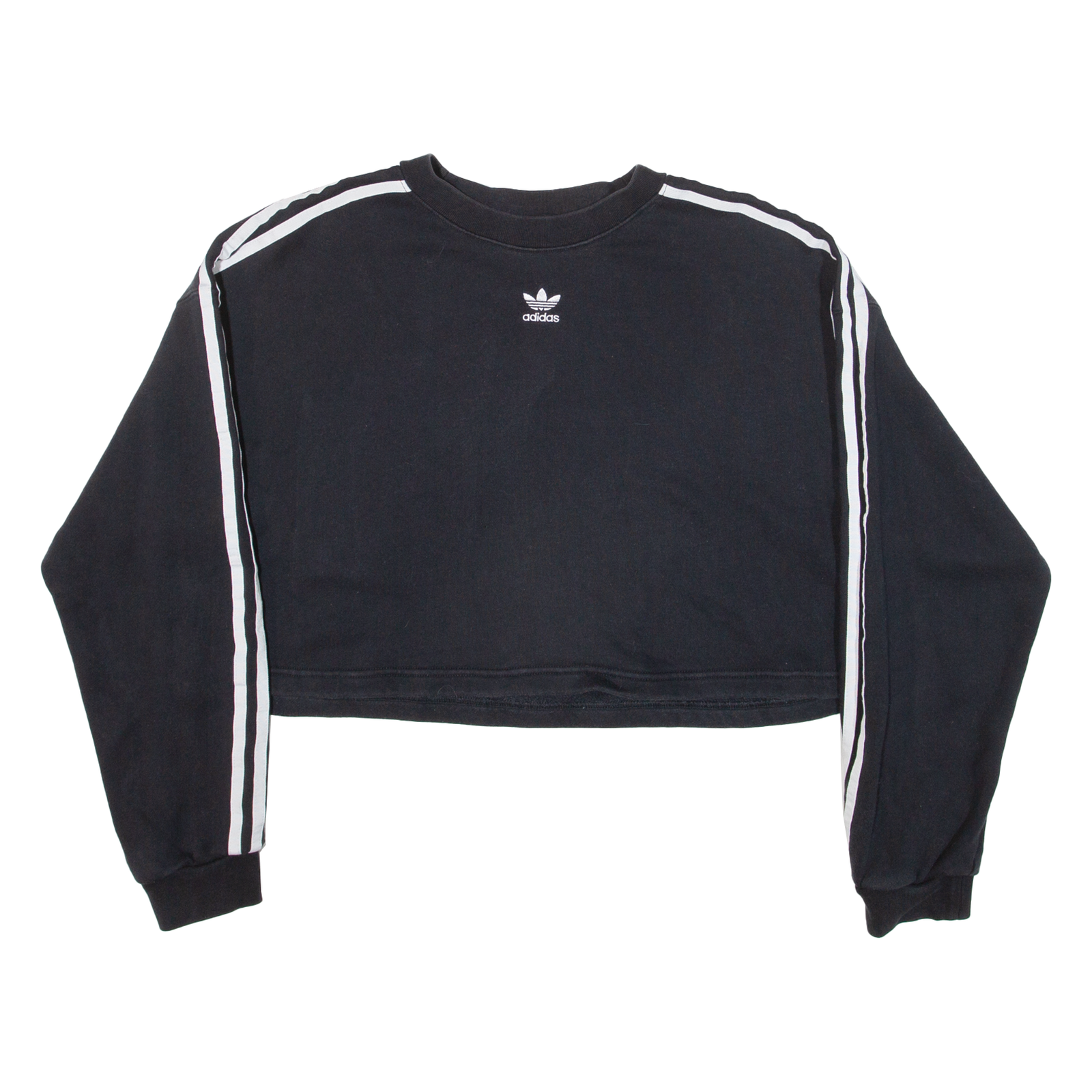 ADIDAS Cropped Womens Sweatshirt Black UK 6 Refurbished - N/A refurbished available on Cerqular