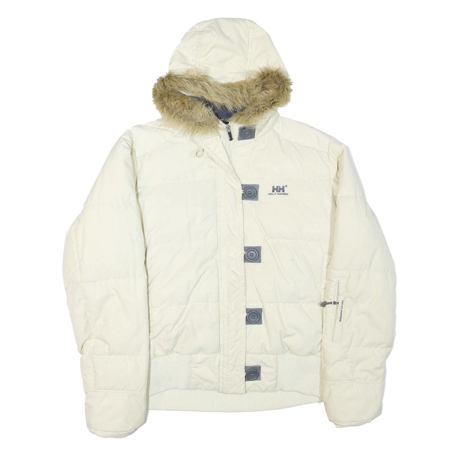 HELLY HANSEN Womens White Puffer Jacket L Polyester Blend Insulated Winterwear Refurbished - N/A refurbished available on Cerqular