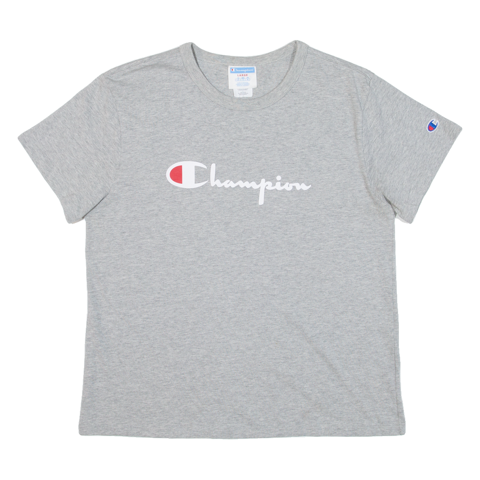 CHAMPION Womens T-Shirt Grey L Refurbished - N/A refurbished available on Cerqular