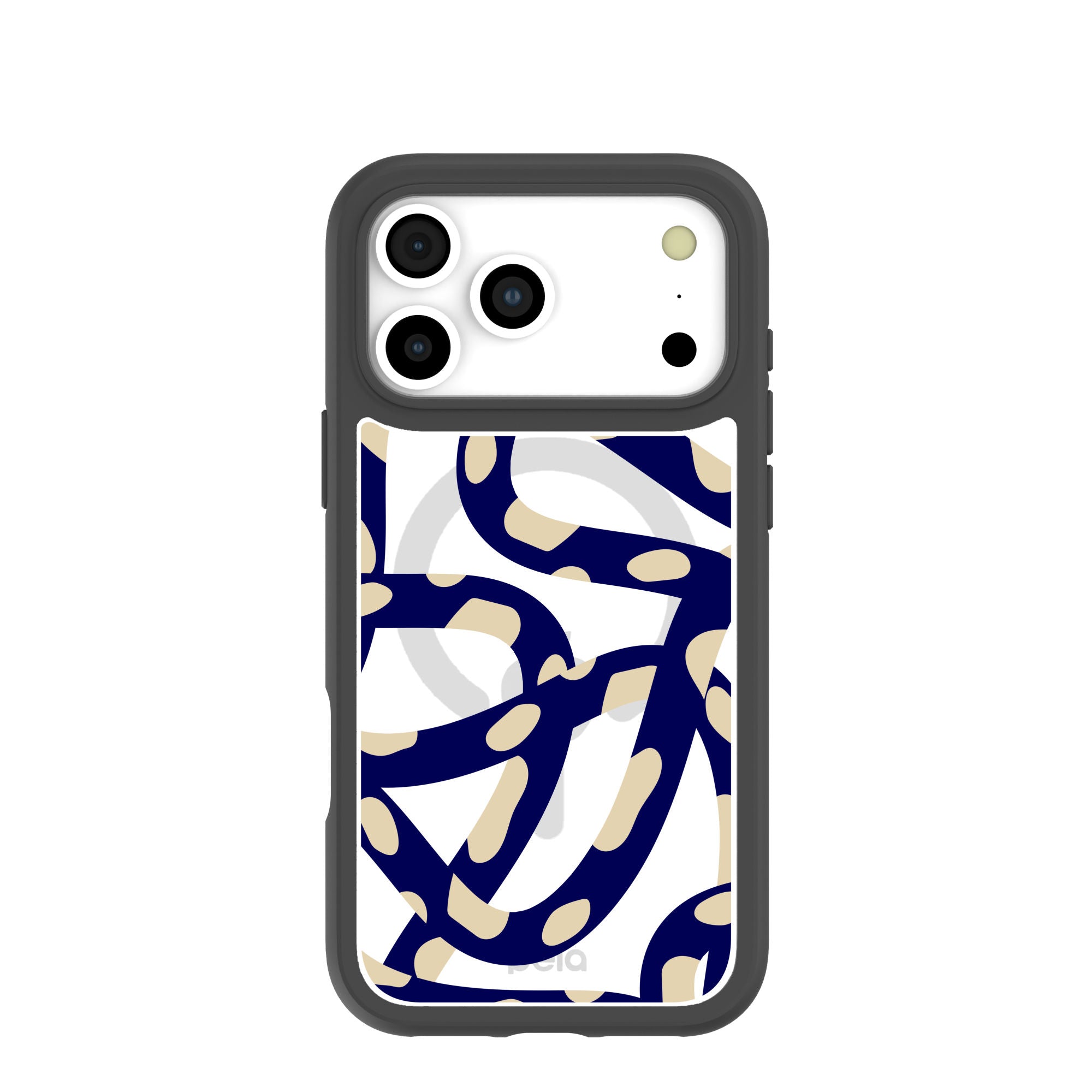 Clear Noodles iPhone 17 Pro Max Case With Noir Ridge (MagSafe included) Refurbished - Pela Case refurbished available on Cerqular