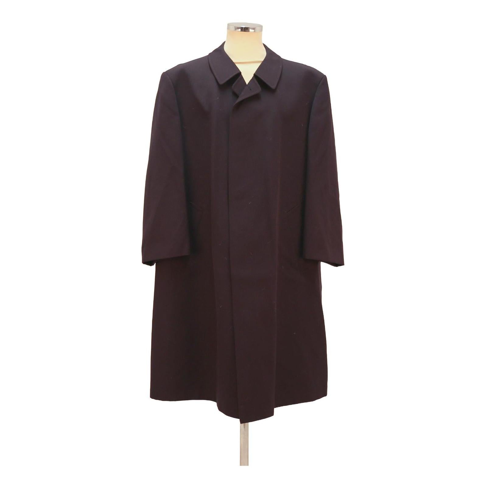 Mens Black Plain Classic Cotton Blend Button Jacket XL Casual Outerwear Coat Refurbished - N/A refurbished available on Cerqular