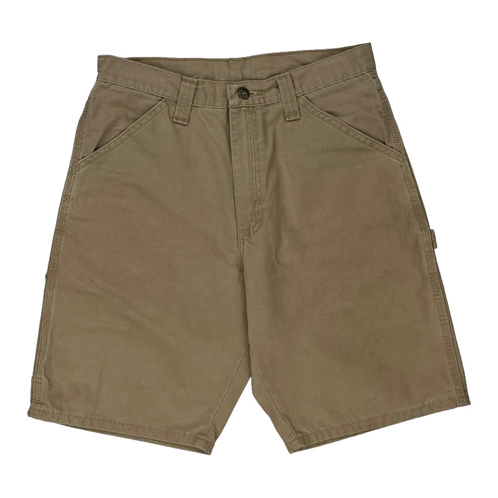 Wrangler Carpenter Shorts - 29W 10L Khaki Cotton Refurbished - Thrifted (note: this is a term often used to describe second- refurbished available on Cerqular
