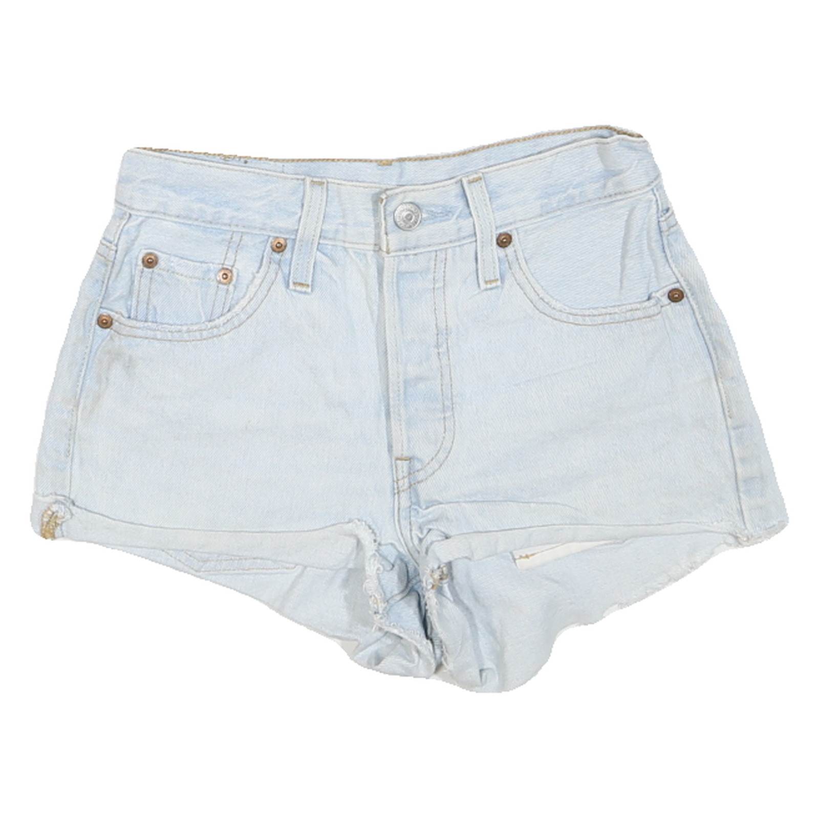 LEVI'S Womens Light Blue Denim Casual Shorts XS W26 Vintage 501 Cut-Off Refurbished - N/A refurbished available on Cerqular