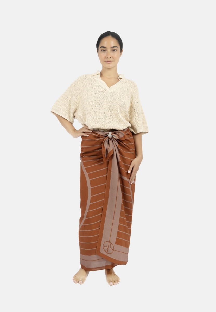 Antibes Beach Sarong TAUPE Refurbished - N/A refurbished available on Cerqular