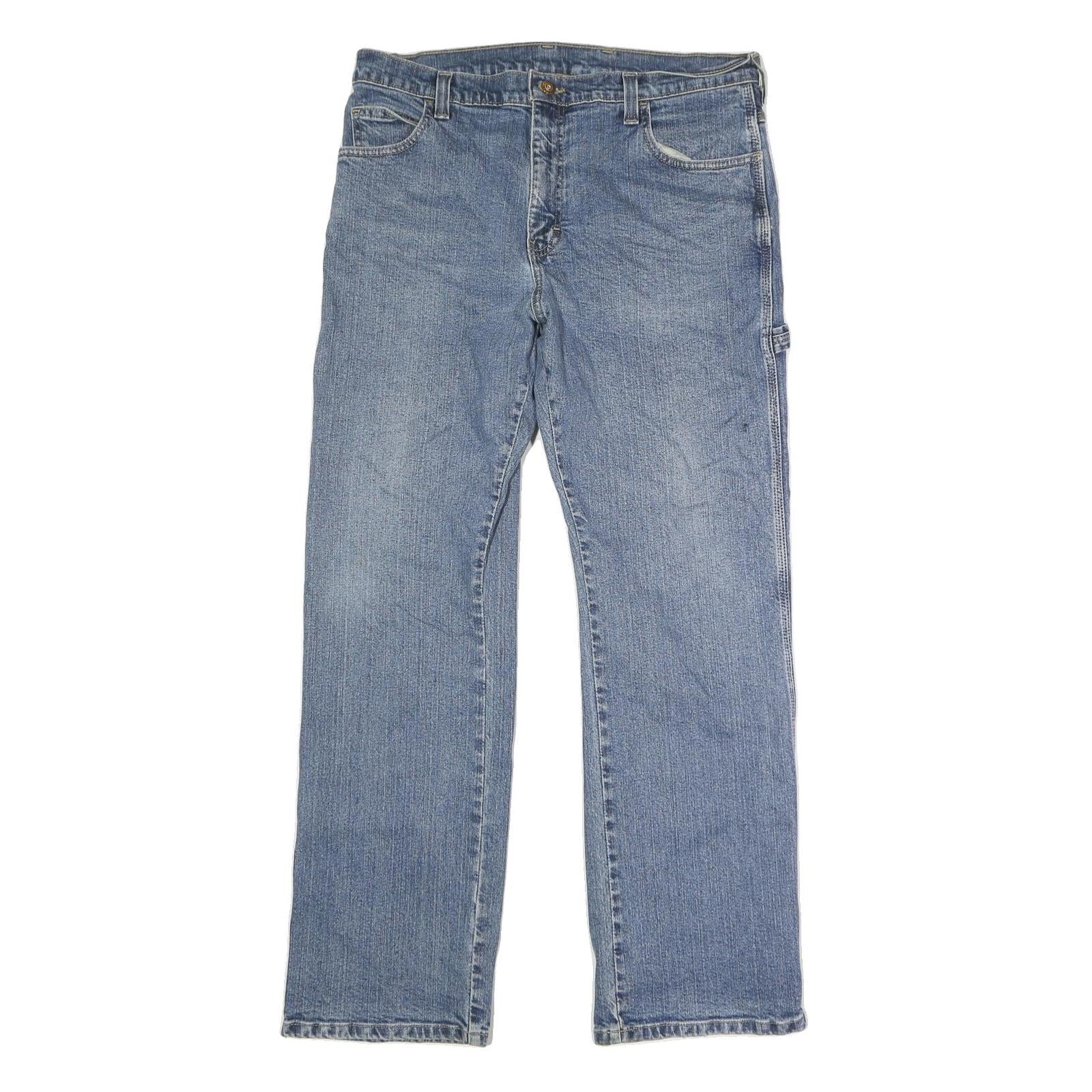 DICKIES Mens Jeans Blue Regular Straight Denim Medium W36 L31 Workwear Cotton Refurbished - N/A refurbished available on Cerqular