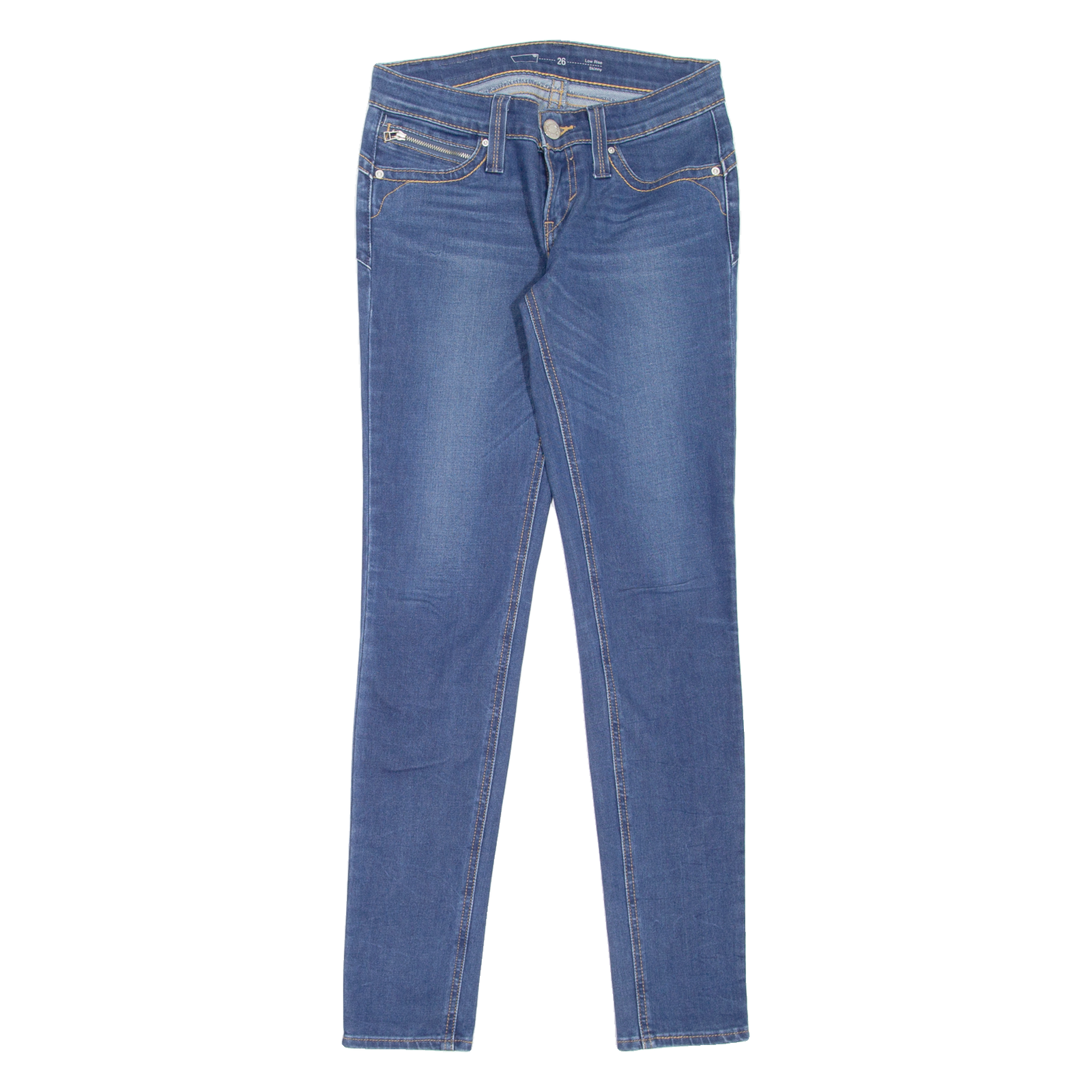 LEVI'S Low Rise Womens Jeans Blue Slim Skinny Stone Wash W26 L32 Refurbished - N/A refurbished available on Cerqular