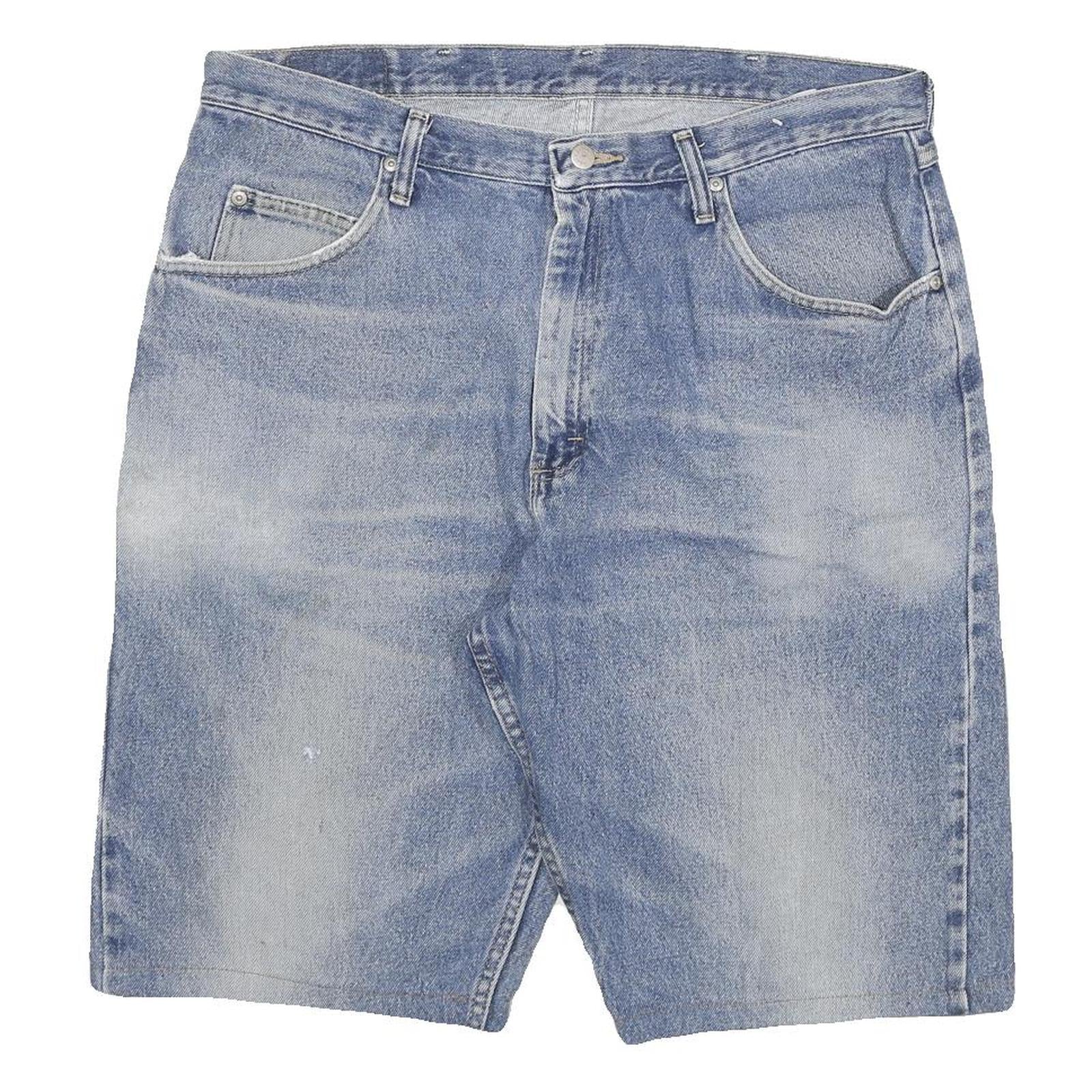 WRANGLER Mens Denim Blue Casual Shorts 2XL W36 Cotton Blend Classic Fit Refurbished - N/A refurbished available on Cerqular