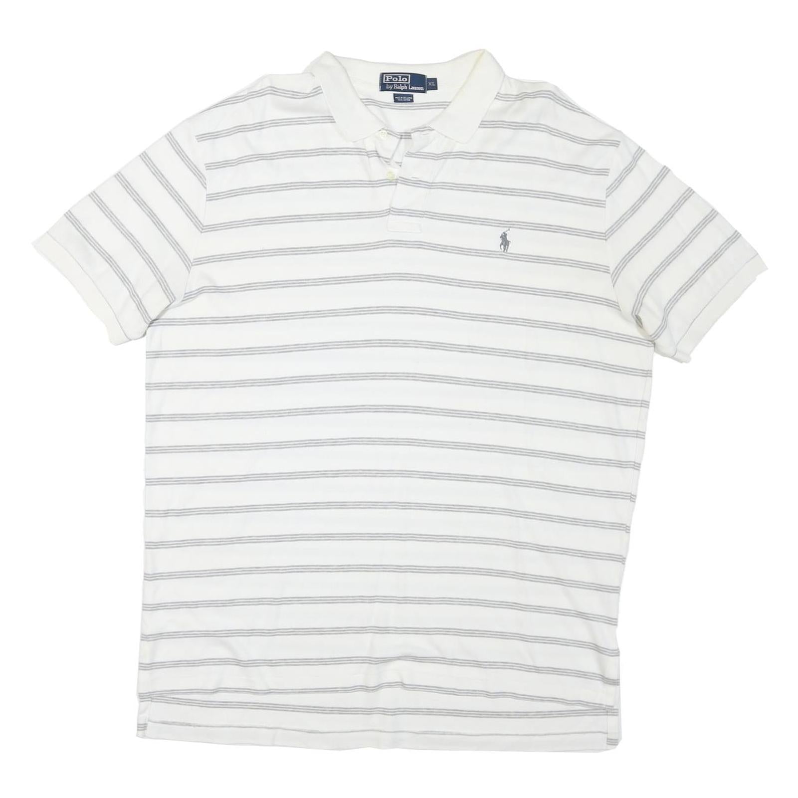 Buy POLO RALPH LAUREN Mens White & Grey Striped Short Sleeve Polo Shirt XL Cotton Refurbished - $40.29 POLO RALPH LAUREN Mens White & Grey Striped Short Sleeve Polo Shirt XL Cotton Refurbished - N/A refurbished available on Cerqular