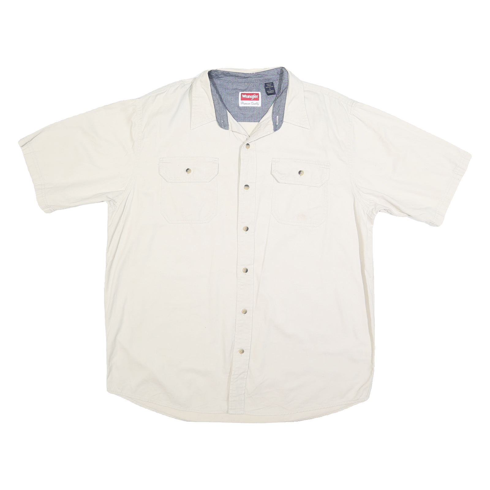 Buy WRANGLER Mens White Classic Cotton Shirt L Button Pocket Casual Summer Refurbished - $24.69 WRANGLER Mens White Classic Cotton Shirt L Button Pocket Casual Summer Refurbished - N/A refurbished available on Cerqular