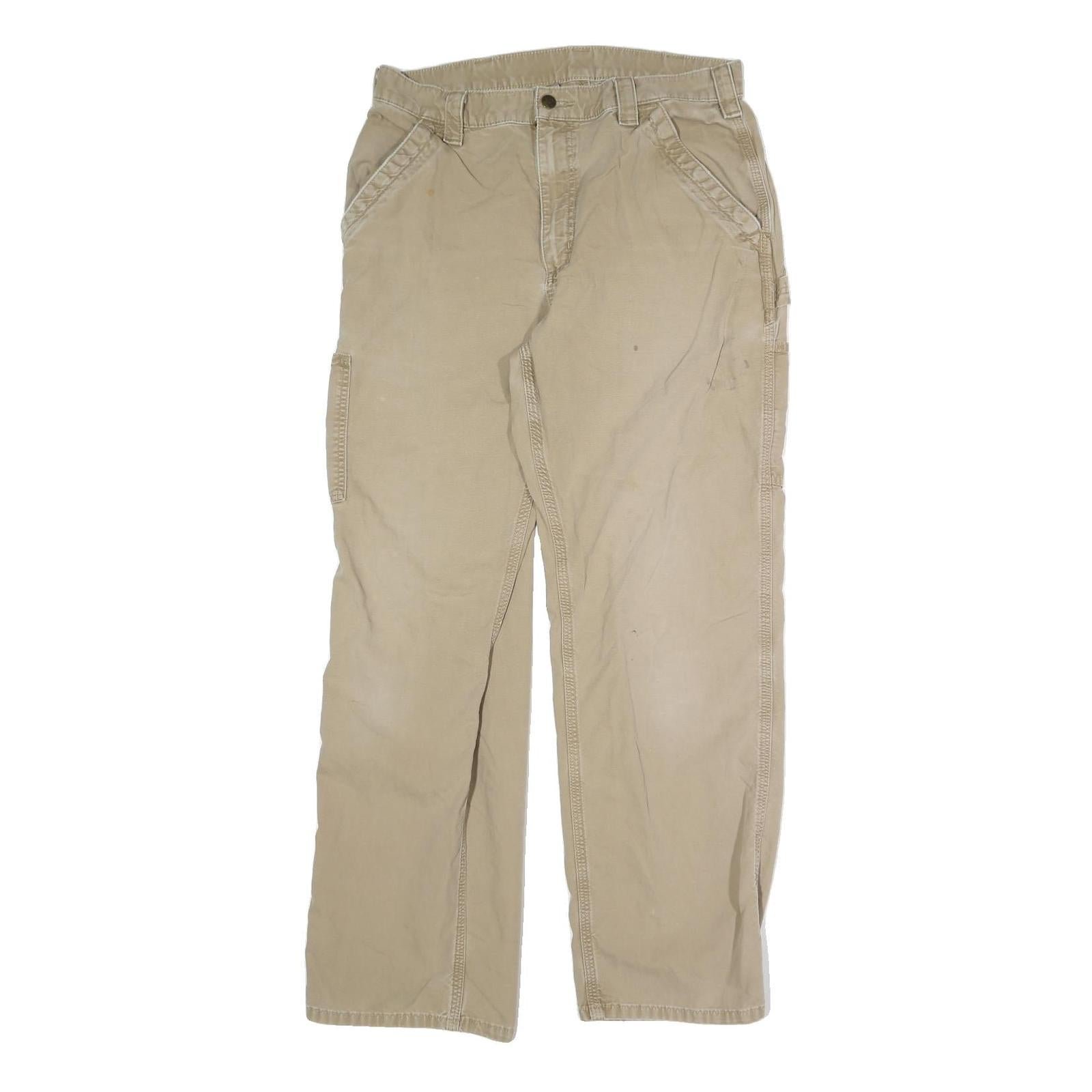 Buy CARHARTT Mens Regular Beige Cotton Blend Trousers W34 L30 Button Closure Refurbished - $49.39 CARHARTT Mens Regular Beige Cotton Blend Trousers W34 L30 Button Closure Refurbished - N/A refurbished available on Cerqular