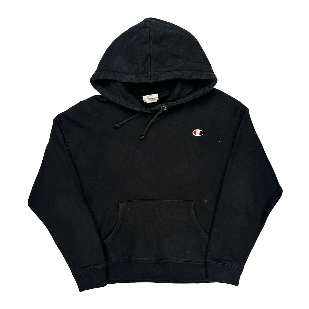 Buy Reverse Weave Champion Hoodie - Large Black Cotton Refurbished - $33.49 Reverse Weave Champion Hoodie - Large Black Cotton Refurbished - Thrifted (note: this is a term often used to describe second- refurbished available on Cerqular