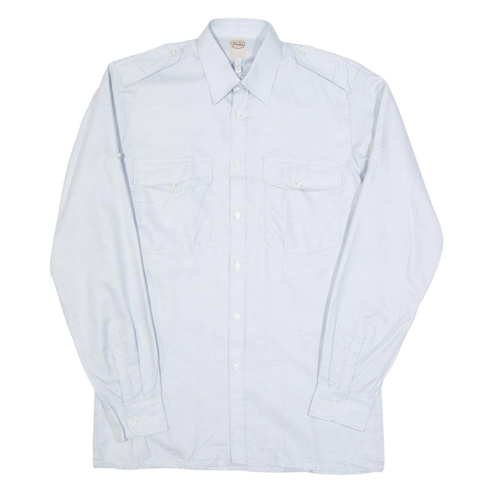 CHEMISERIE FICEY Mens Plain Shirt Blue Long Sleeve S Refurbished - N/A refurbished available on Cerqular