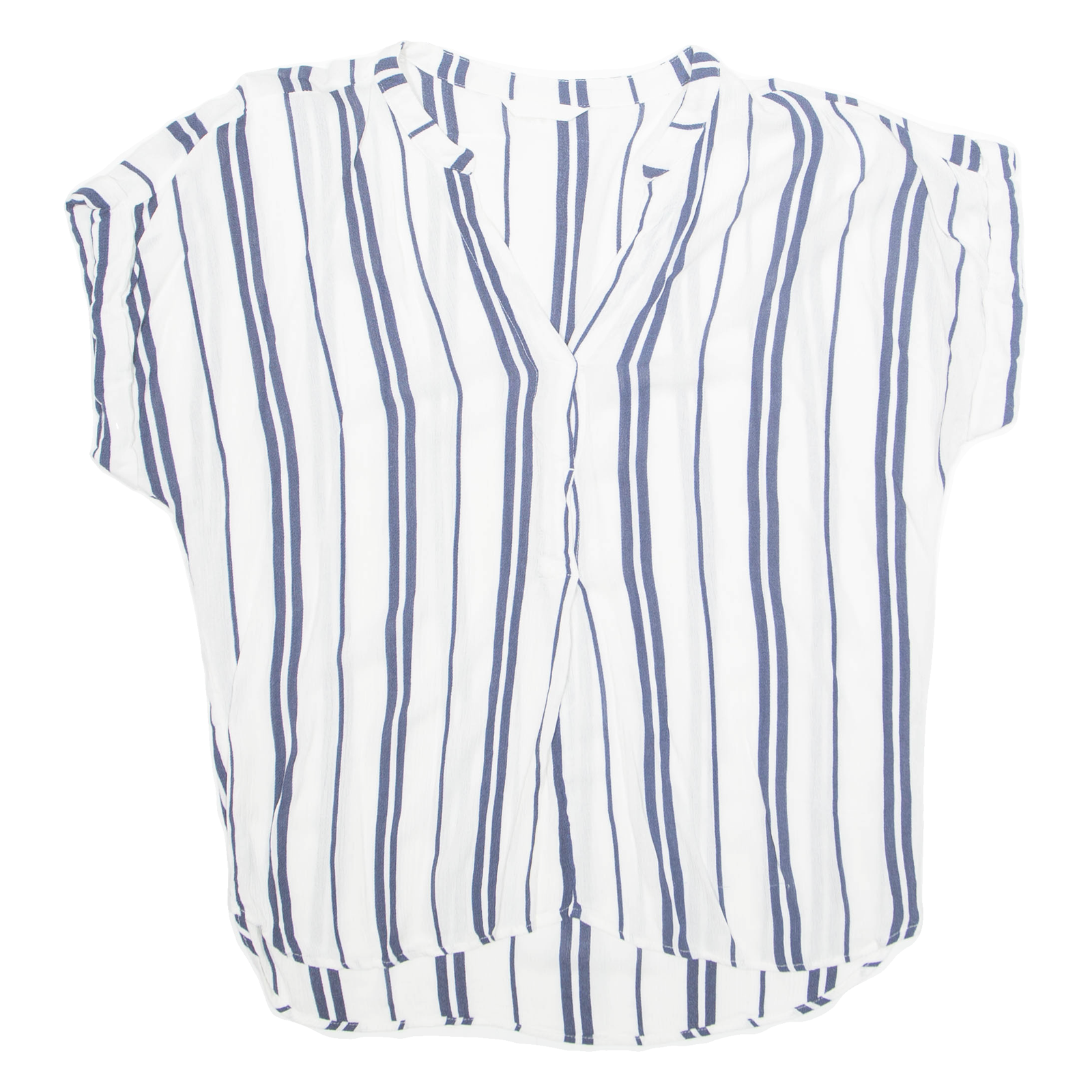 H&M Womens Printed Blouse Blue Striped L Refurbished - N/A refurbished available on Cerqular