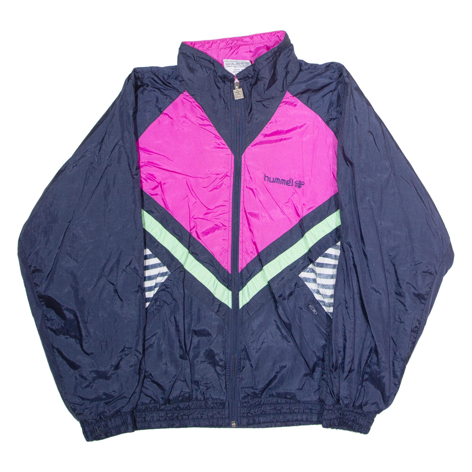 HUMMEL STV Marbach Mens Shell Jacket Blue Nylon 90s Colourblock L Refurbished - N/A refurbished available on Cerqular