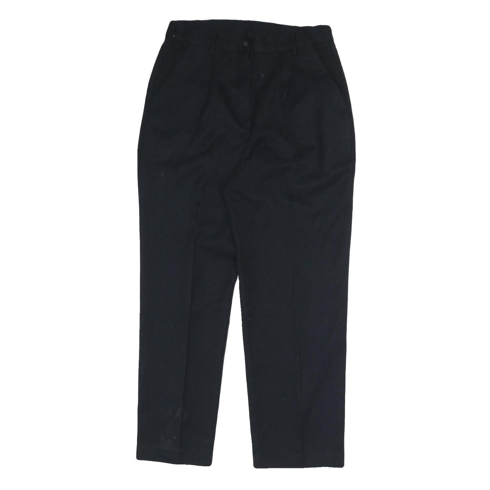 SAG HARBOR Womens Cotton Blend Black Regular Fit Straight Trousers W38 L30 Refurbished - N/A refurbished available on Cerqular