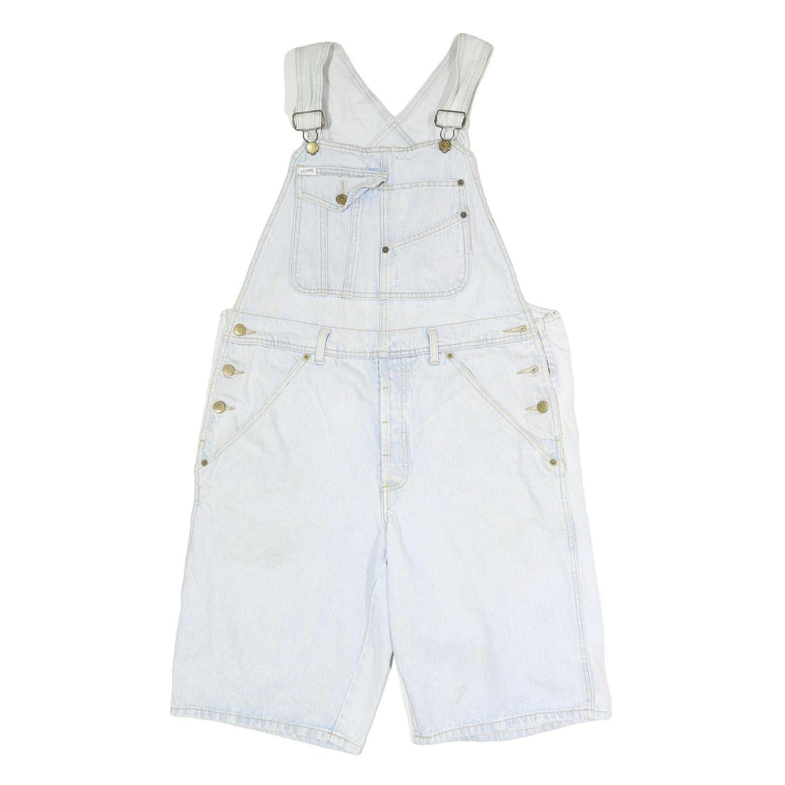 GUESS Womens Blue Denim Loose Cotton Blend Dungarees M W34 L11 Summer Casual Refurbished - N/A refurbished available on Cerqular
