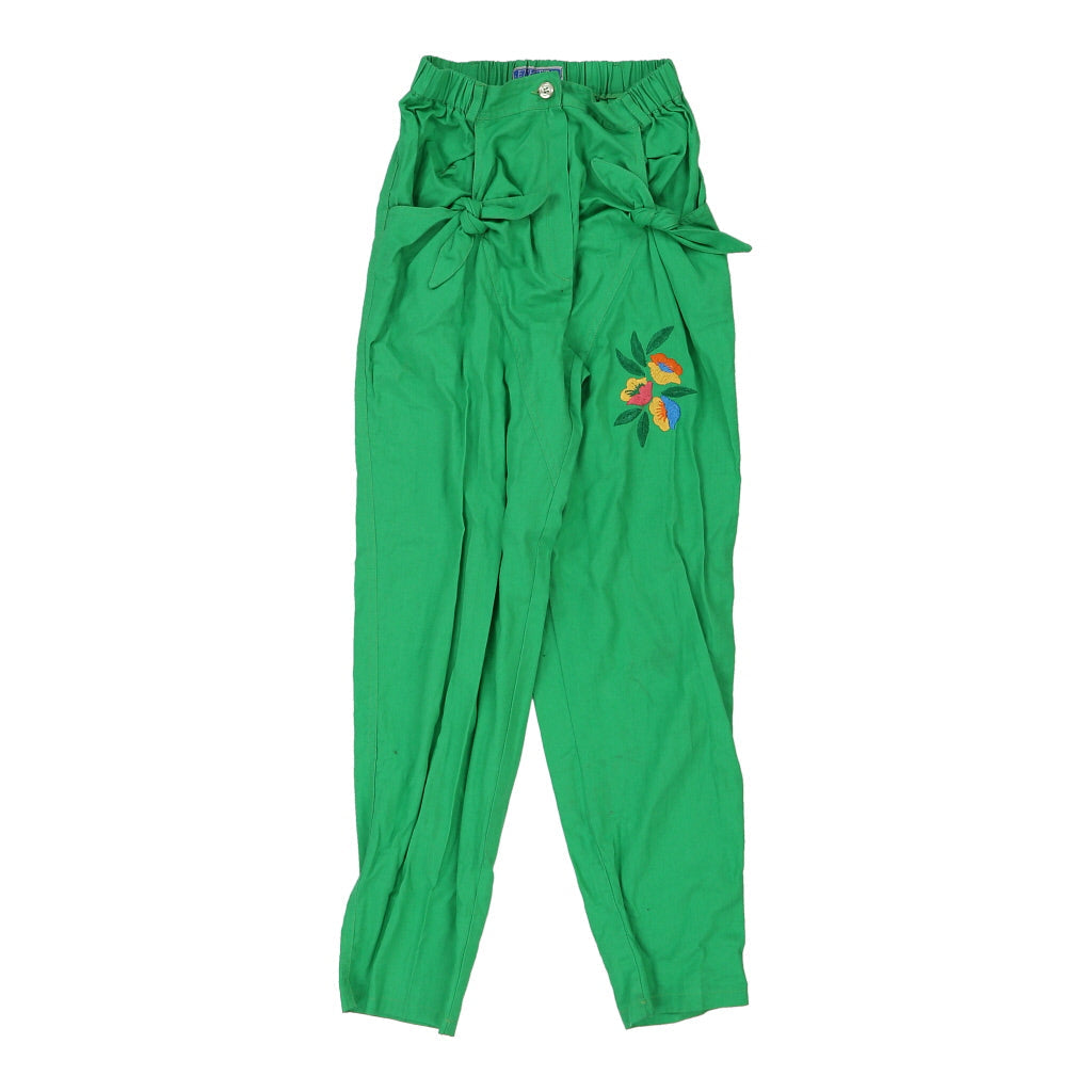 Etichetta Blu Trousers - Small Green Cotton Refurbished - Thrifted (note: this is a term often used to describe second- refurbished available on Cerqular