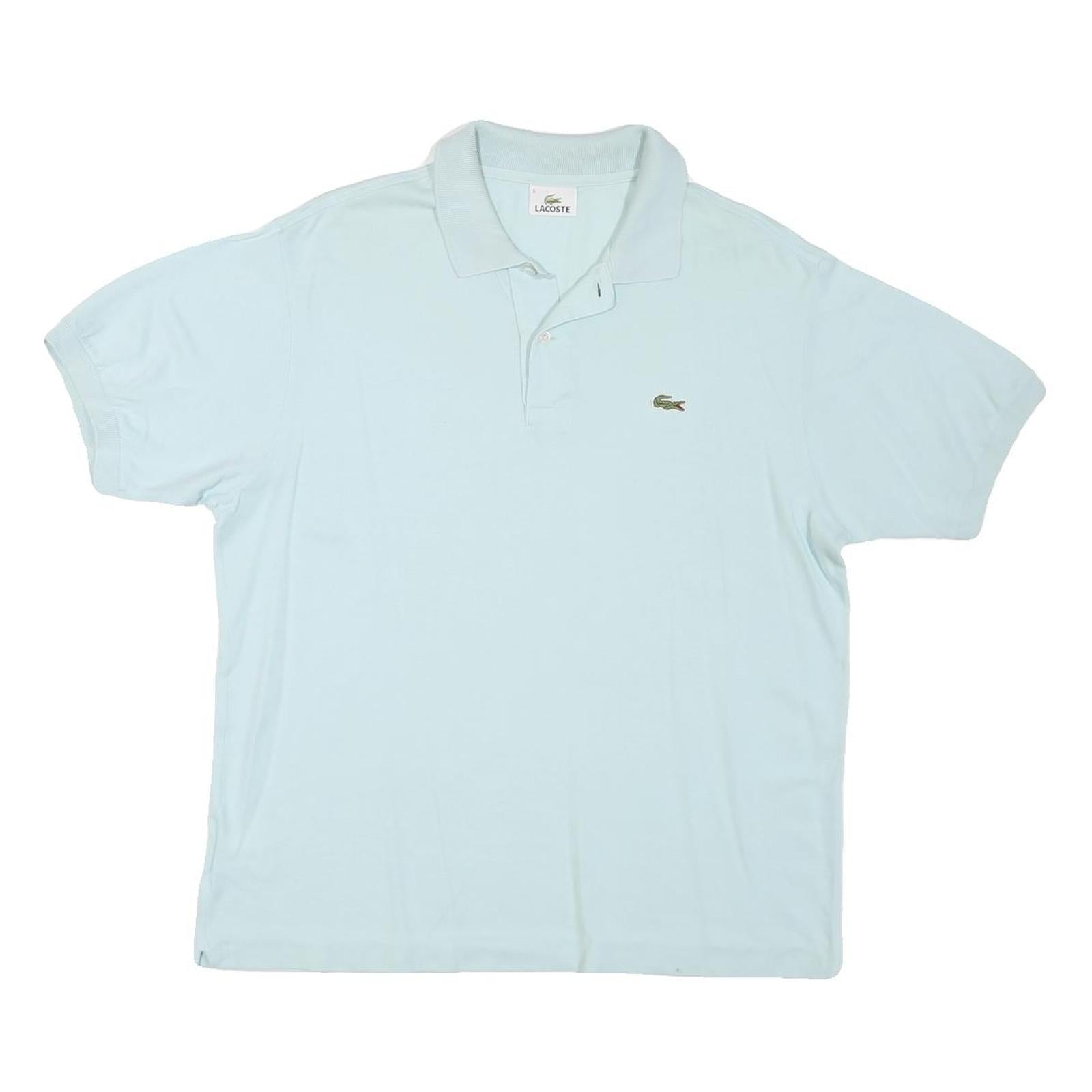 LACOSTE Womens Blue Short Sleeve Plain M Cotton Blend Polo Shirt Crocodile Logo Refurbished - N/A refurbished available on Cerqular