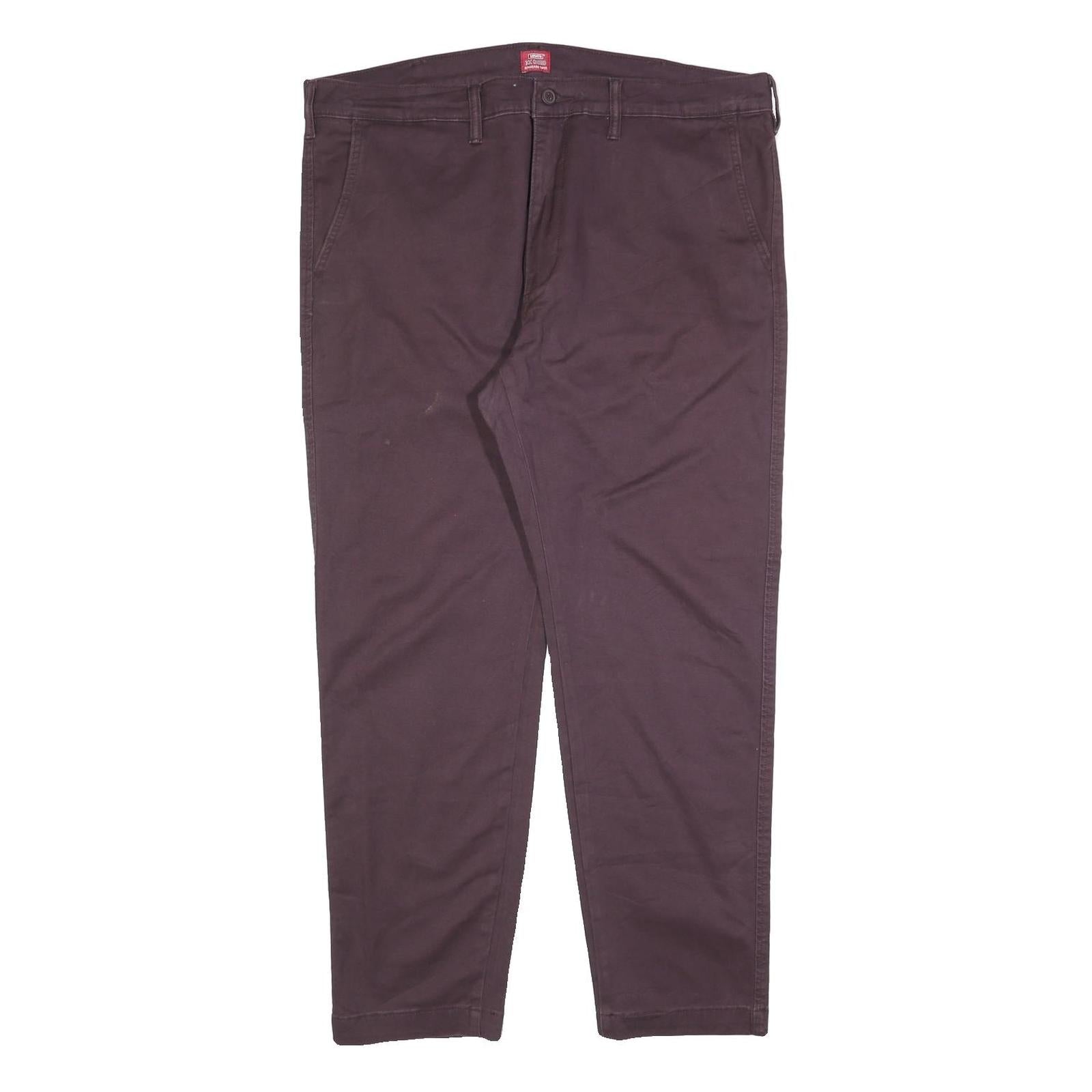 LEVI'S Mens Cotton Blend Brown Regular Straight Trousers W38 L30 Classic Zip Refurbished - N/A refurbished available on Cerqular