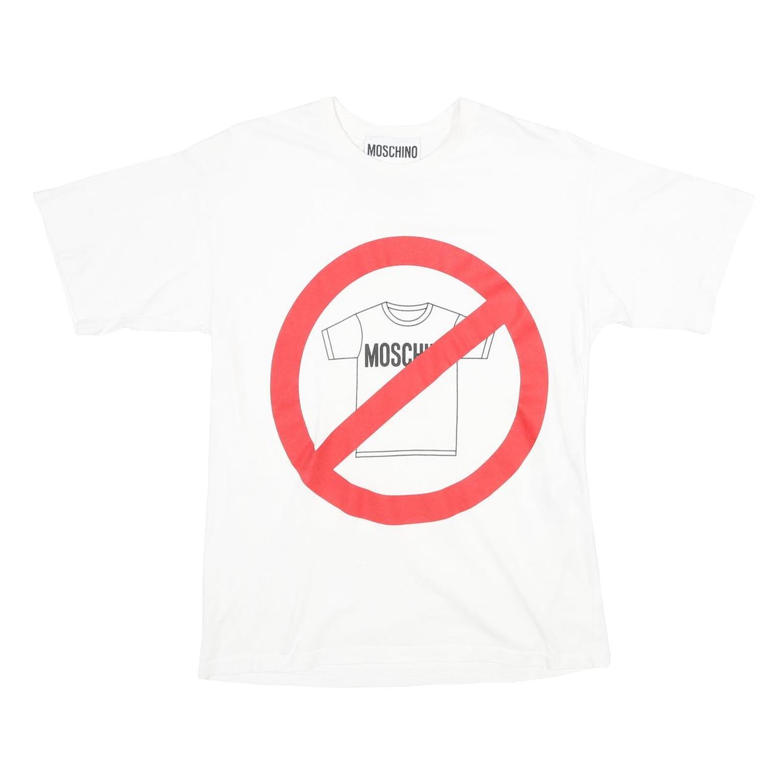 Buy MOSCHINO Mens White Graphic T-Shirt S Short Sleeve Crew Neck Cotton Refurbished - $42.89 MOSCHINO Mens White Graphic T-Shirt S Short Sleeve Crew Neck Cotton Refurbished - N/A refurbished available on Cerqular